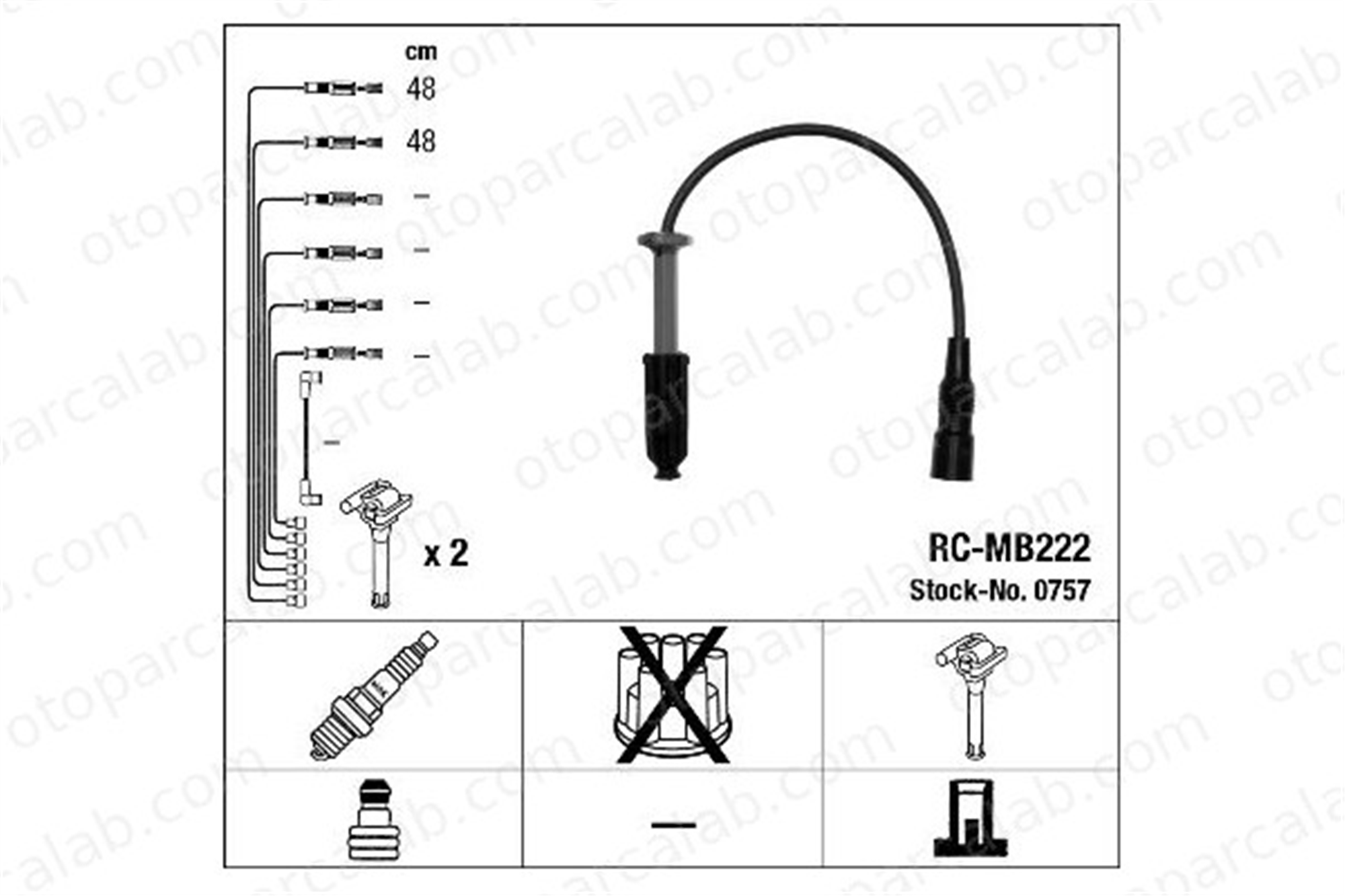 NGK 0757 Buji Kablosu MERCEDES-BENZ E-SERISI E-SERISI T-Model A1101591818 1101591818