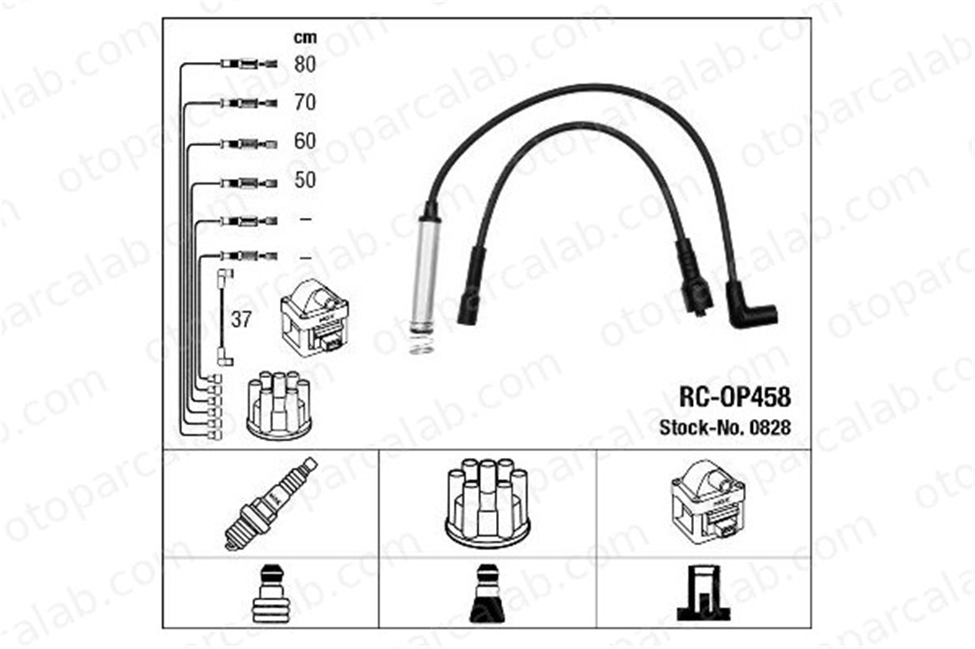 NGK 0828 Buji Kablosu OPEL CORSA A TR RCOP458