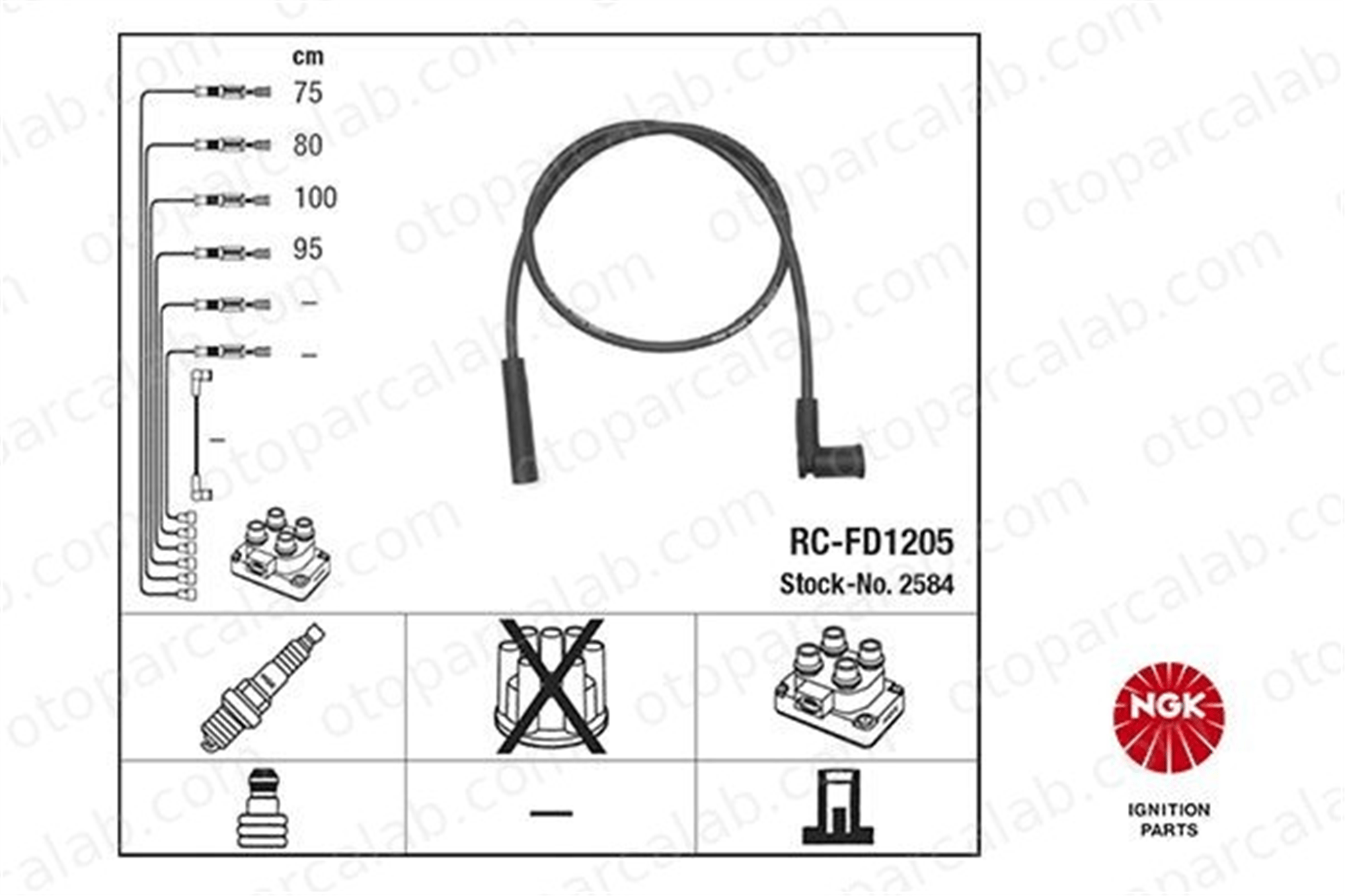 NGK 2584 Buji Kablosu FORD KA FIESTA IV 1089980 1095589