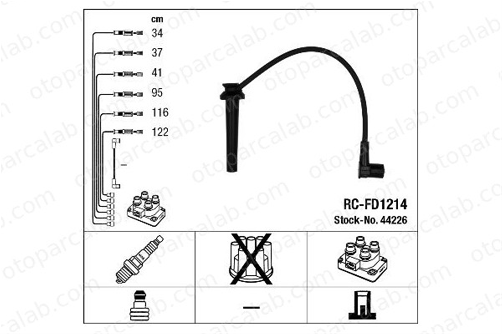 NGK 44226 Buji Kablosu FORD MONDEO III MONDEO III Sedan 44226 4429613