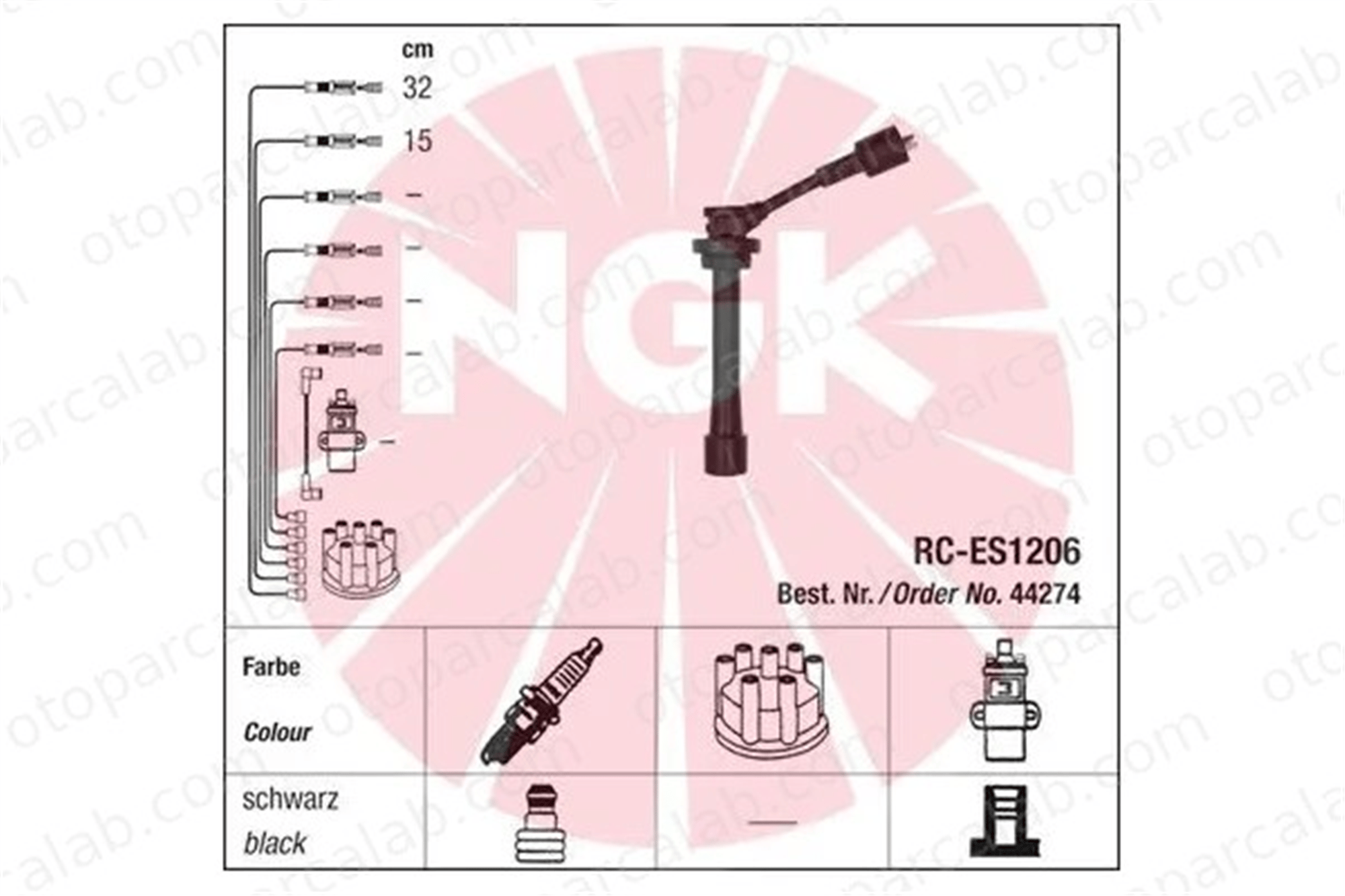 NGK 44274 Buji Kablosu SUZUKI BALENO BALENO Hatchback 44274 3370082011