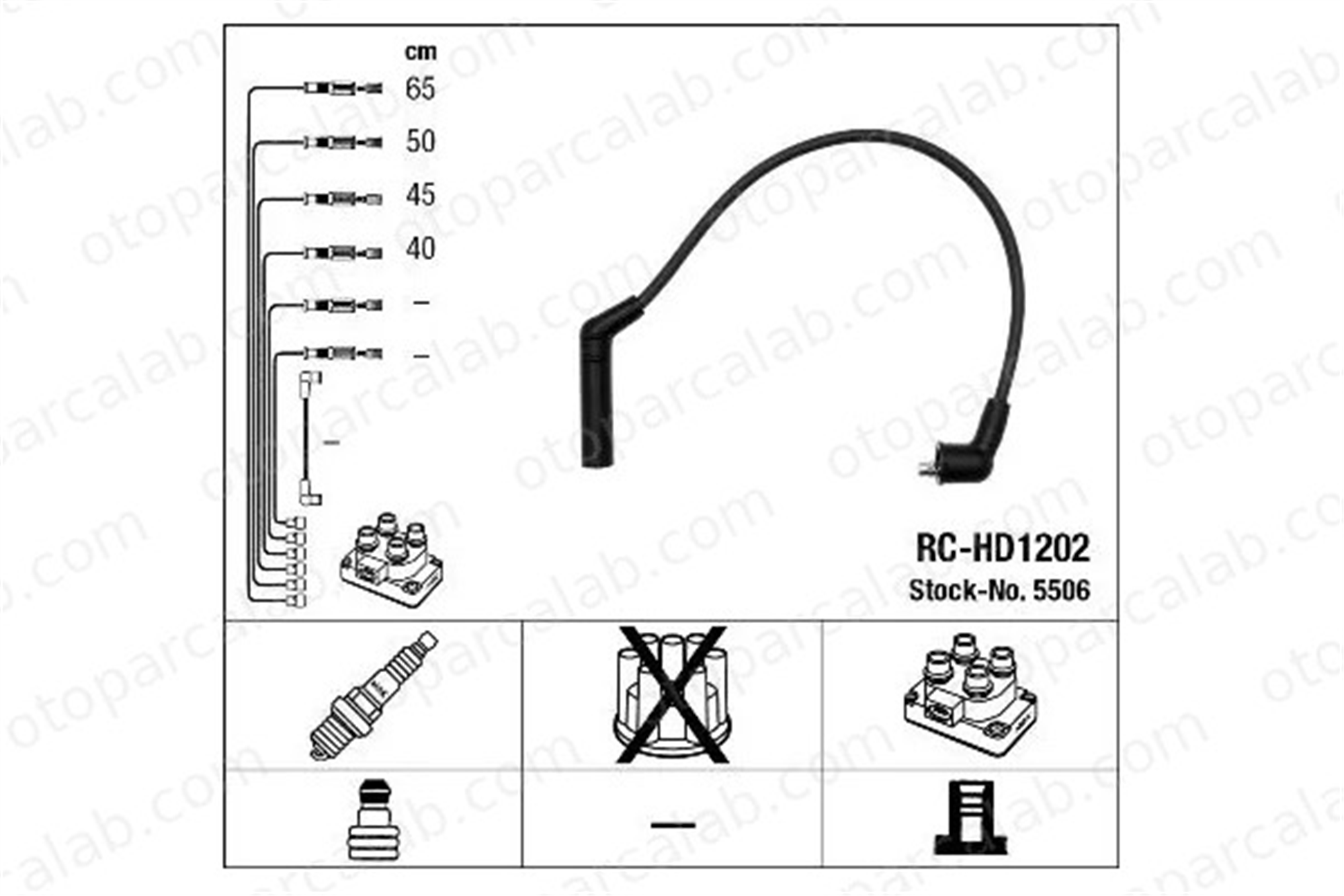 NGK 5506 Buji Kablosu HYUNDAI ACCENT I ACCENT Sedan 2750122B10 2750122B00