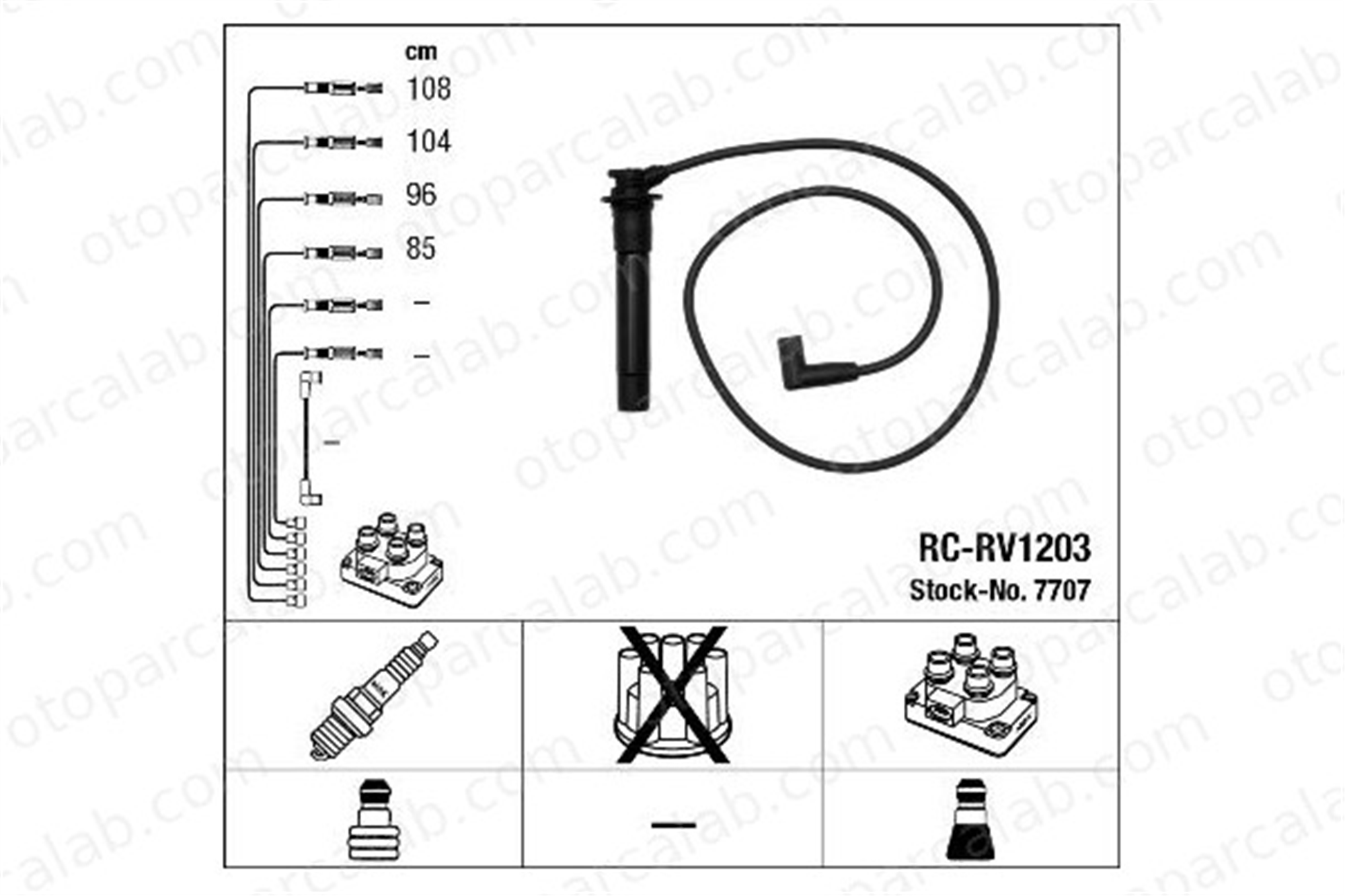 NGK 7707 Buji Kablosu MG MGF MG ZR NGC000070 GHT286