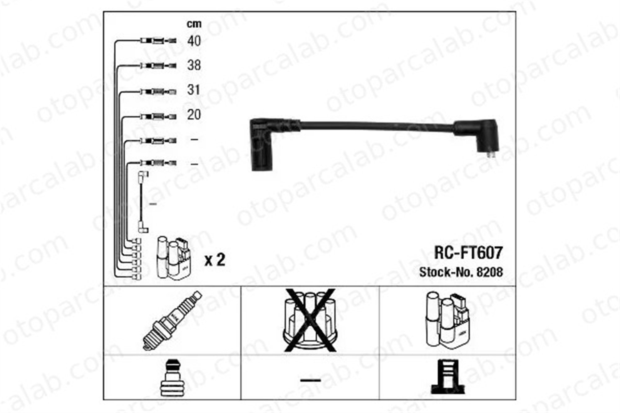 NGK 8208 Buji Kablosu FIAT CINQUECENTO PANDA 7694366 46448661