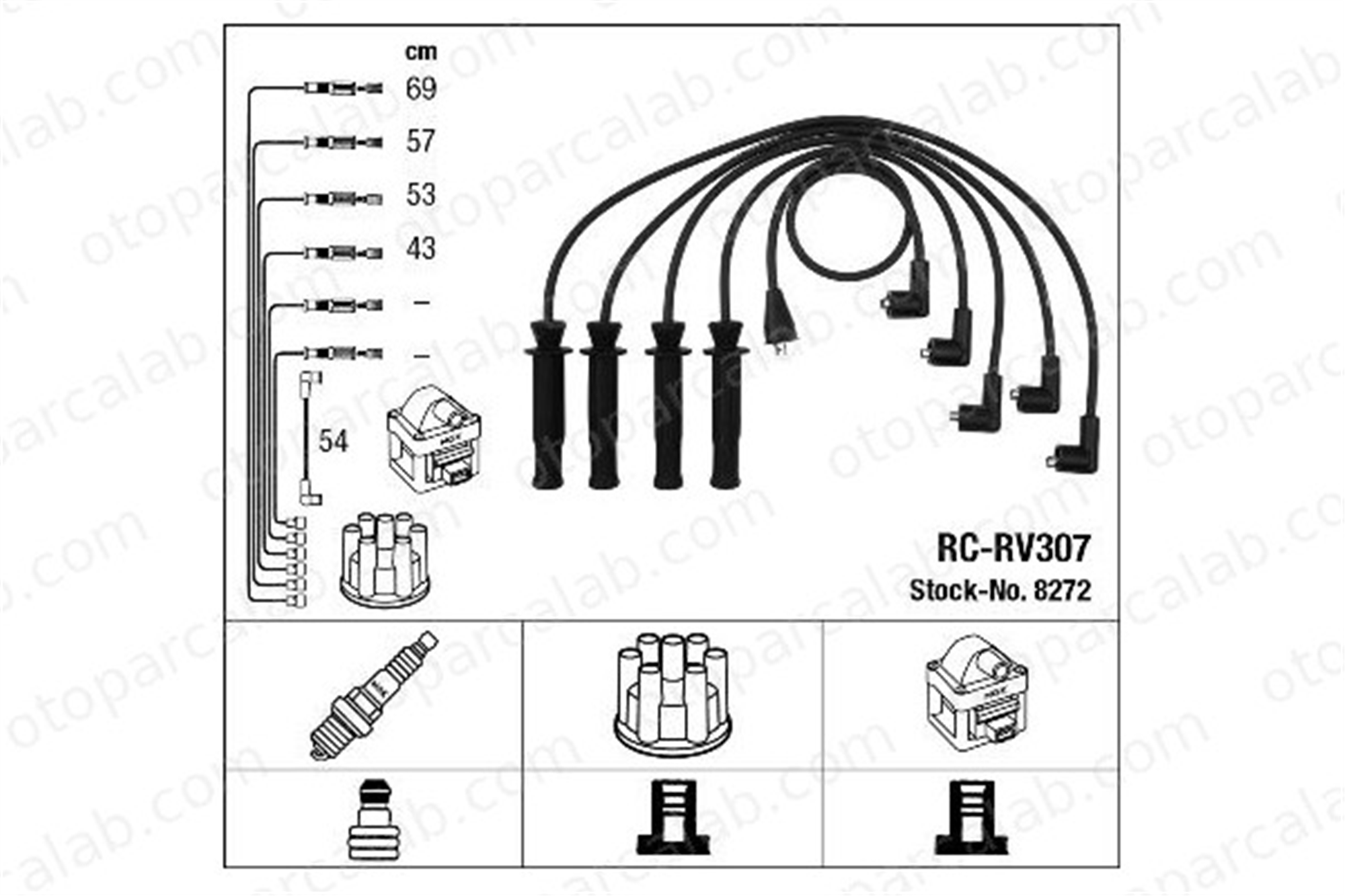 NGK 8272 Buji Kablosu ROVER 800 800 Hatchback GHT257