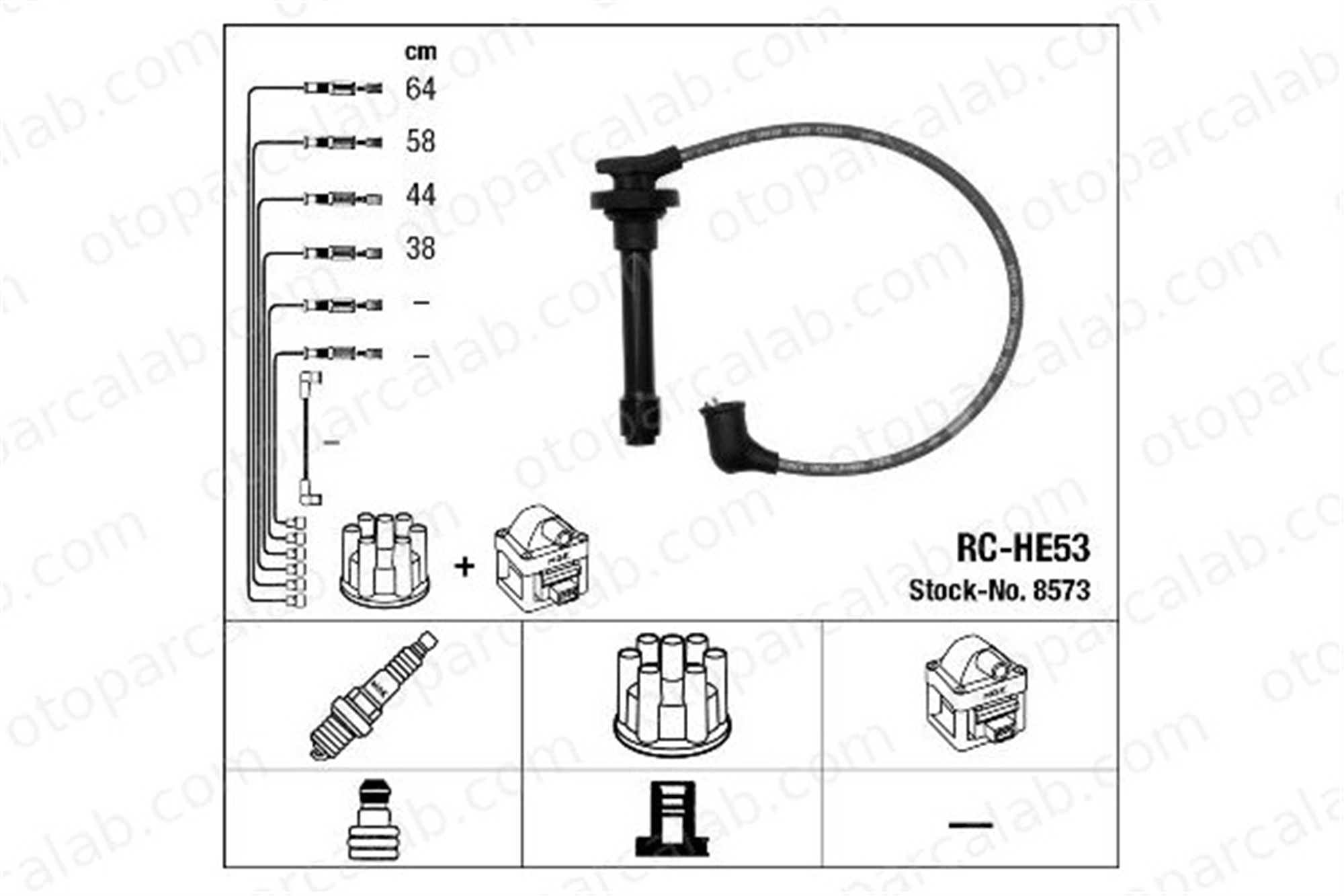NGK 8573 Buji Kablosu HONDA CIVIC IV Hatchback CIVIC IV Sedan 32722P01G00 32722PM1B01