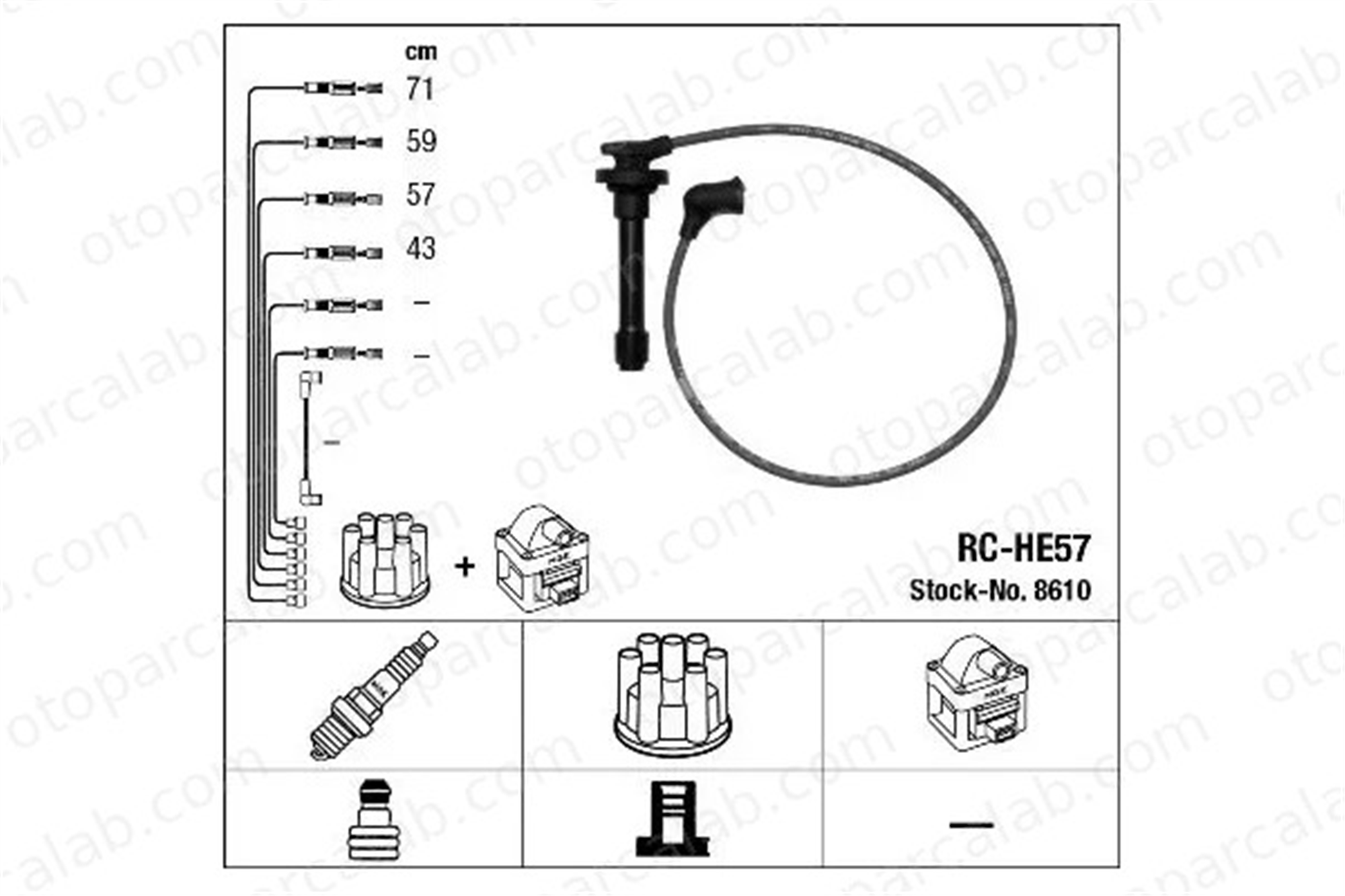 NGK 8610 Buji Kablosu HONDA CIVIC IV Hatchback CIVIC IV Sedan 32700P0D000 32700P0KG00