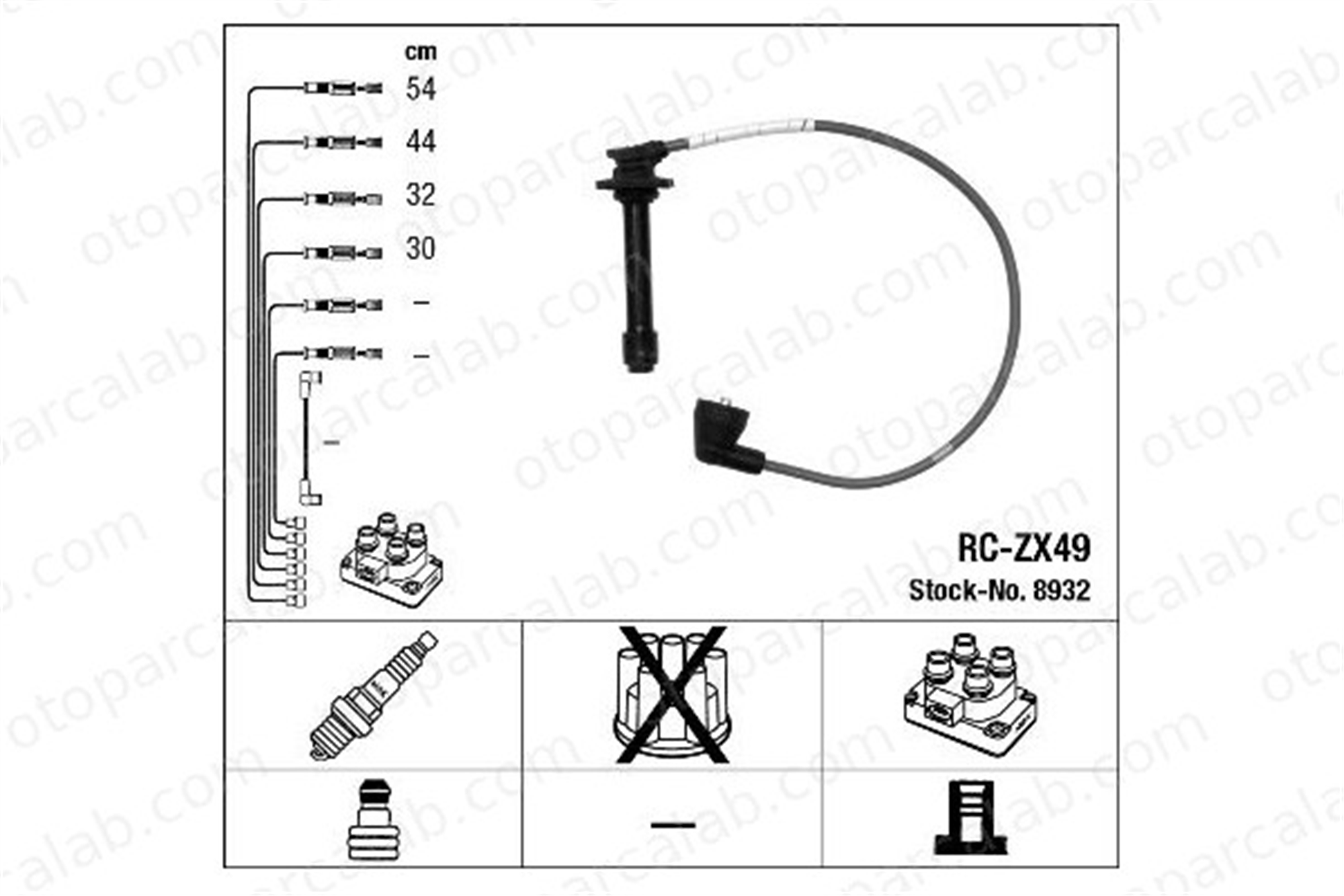 NGK 8932 Buji Kablosu MAZDA 626 V Hatchback 626 V Station Wagon FP1318140B 18149A
