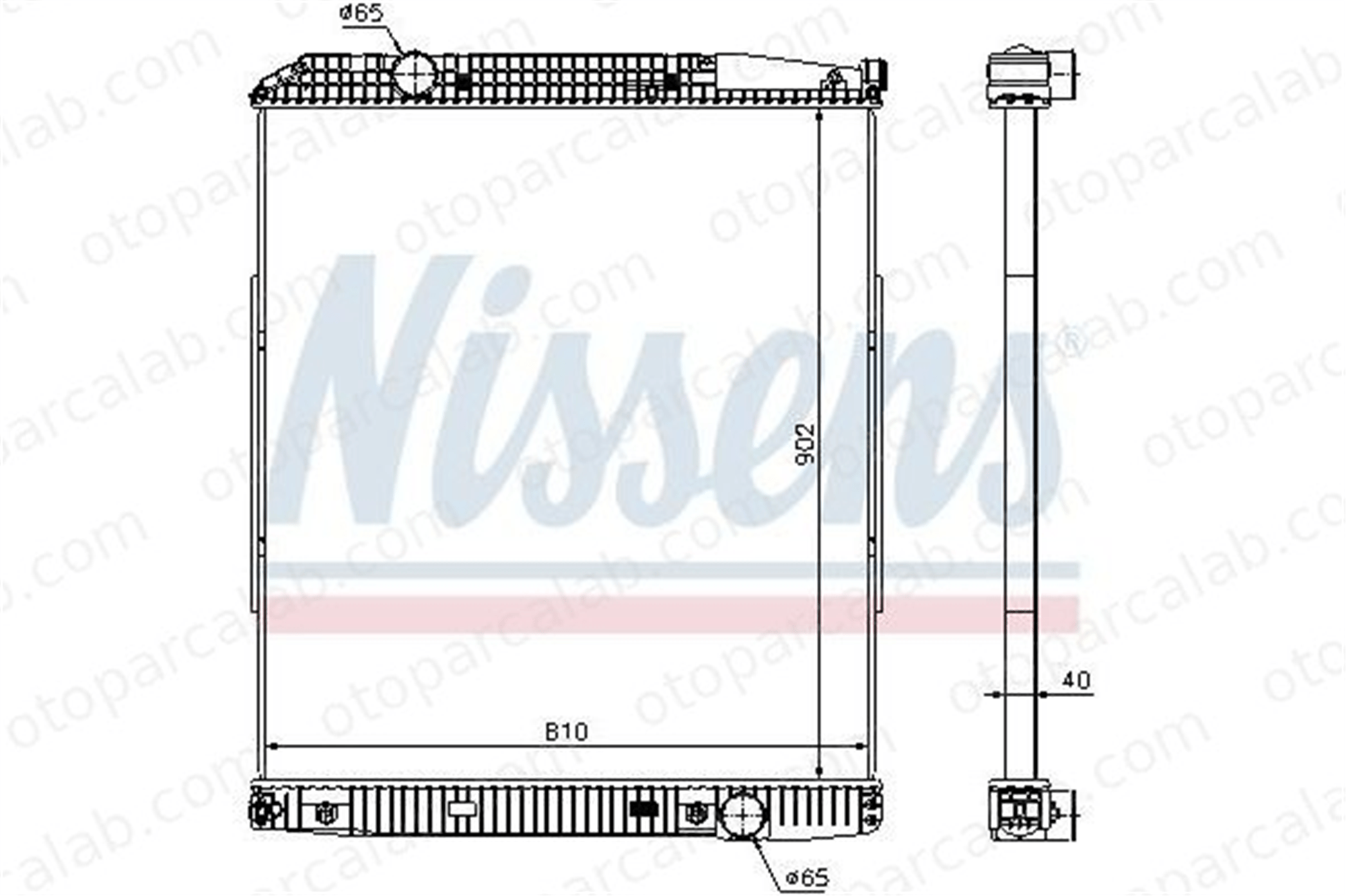 NISSENS 626530 Su Radyatörü MERCEDES-BENZ ACTROS MP2 / MP3 ACTROS 8200357536 9425000703