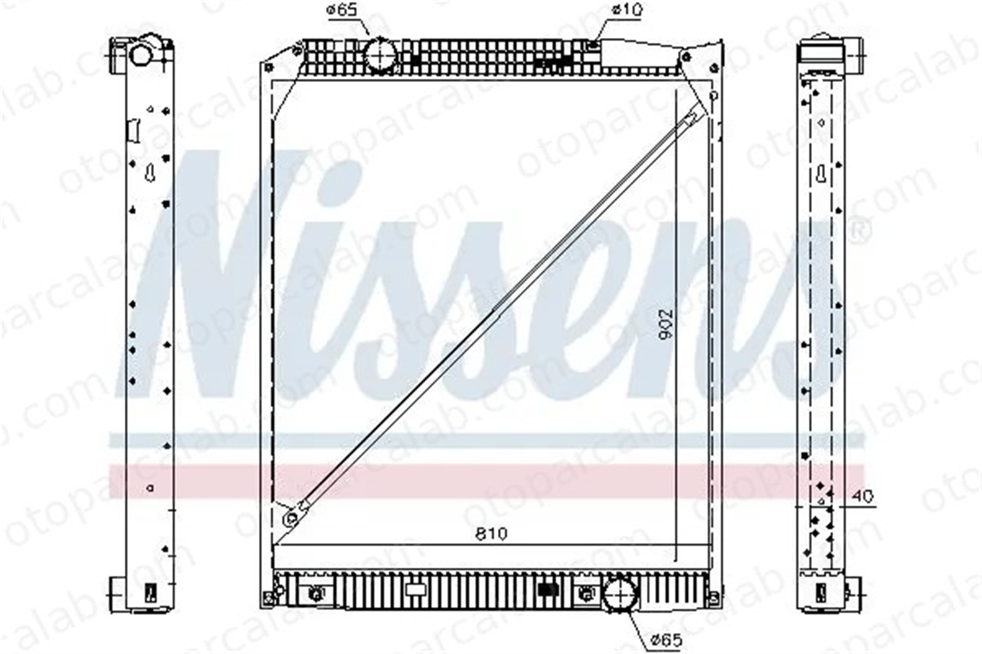 NISSENS 62653A Su Radyatörü MERCEDES-BENZ ACTROS MP2 / MP3 ACTROS 7700838134 9425000703