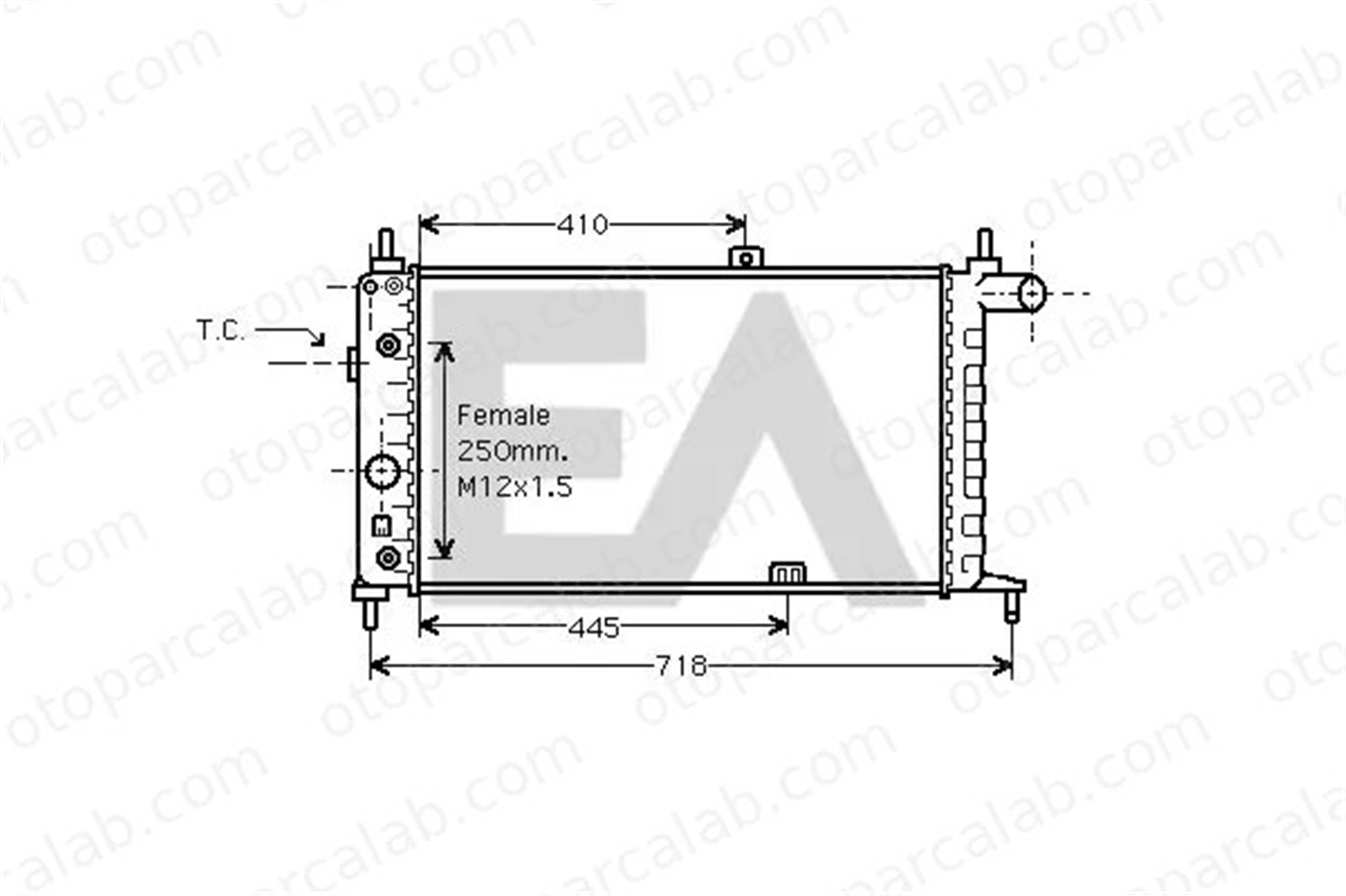 NISSENS 63281 Su Radyatörü OPEL KADETT E KADETT E Hatchback 1302028 3054013