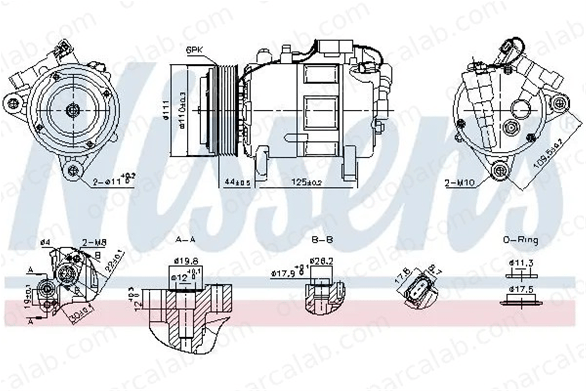NISSENS 891148 Klima Kompresörü MINI MINI BMW X2 64527948797 5A21D11