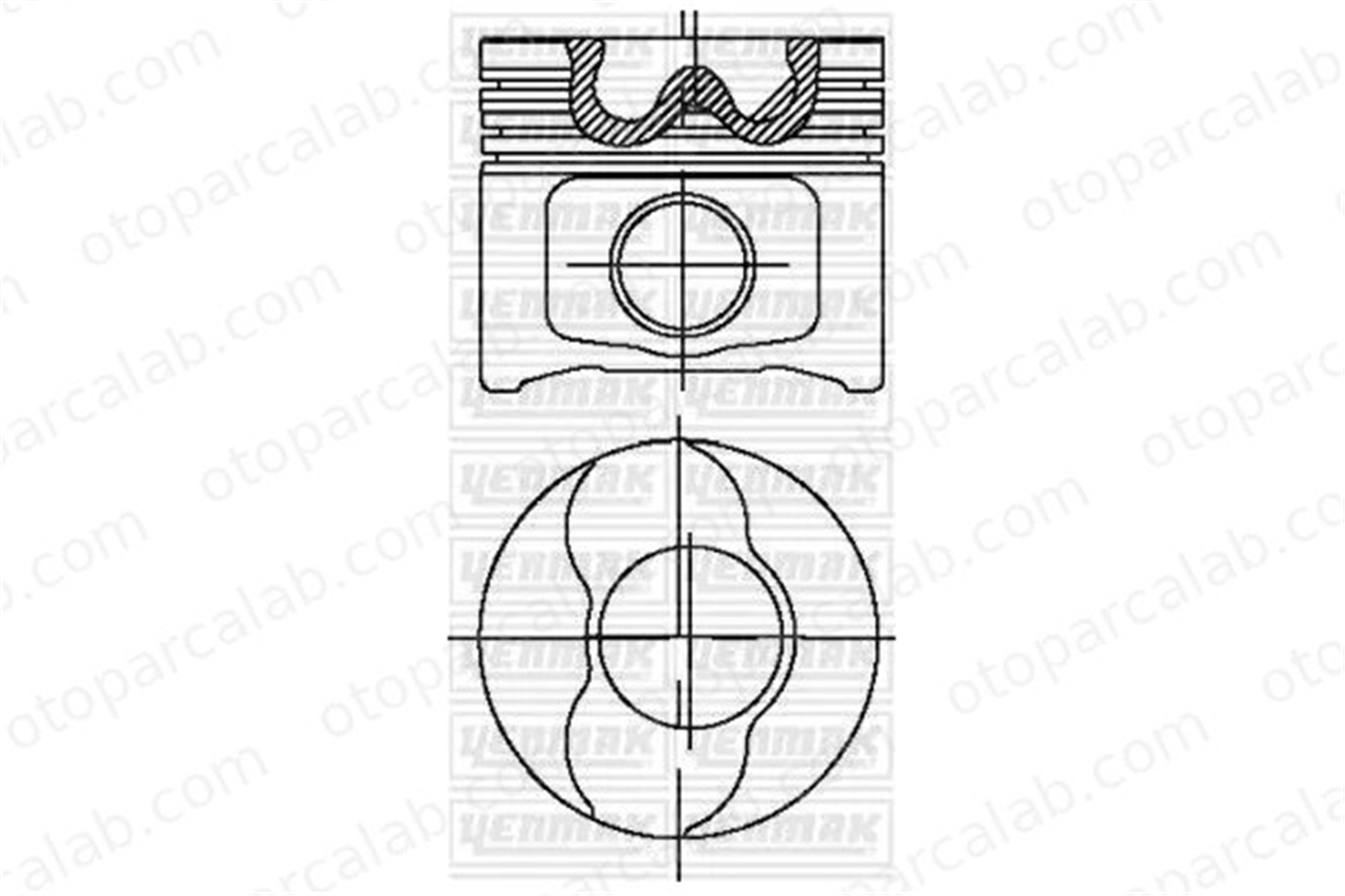 NURAL 8770725STD00AG Piston (82.00MM-STD) NÜRAL 8770725STD00AG ALFA ROMEO 156 156 Sportwagon 5623221 623552