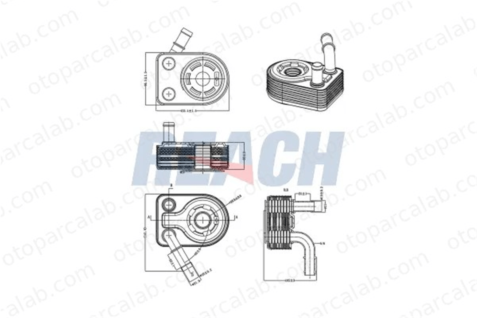 OEP 7S7G6B856CA Motor Yağ Soğutucu FORD FOCUS III Turnier C-MAX II 7S7G6B856A4A 1472891