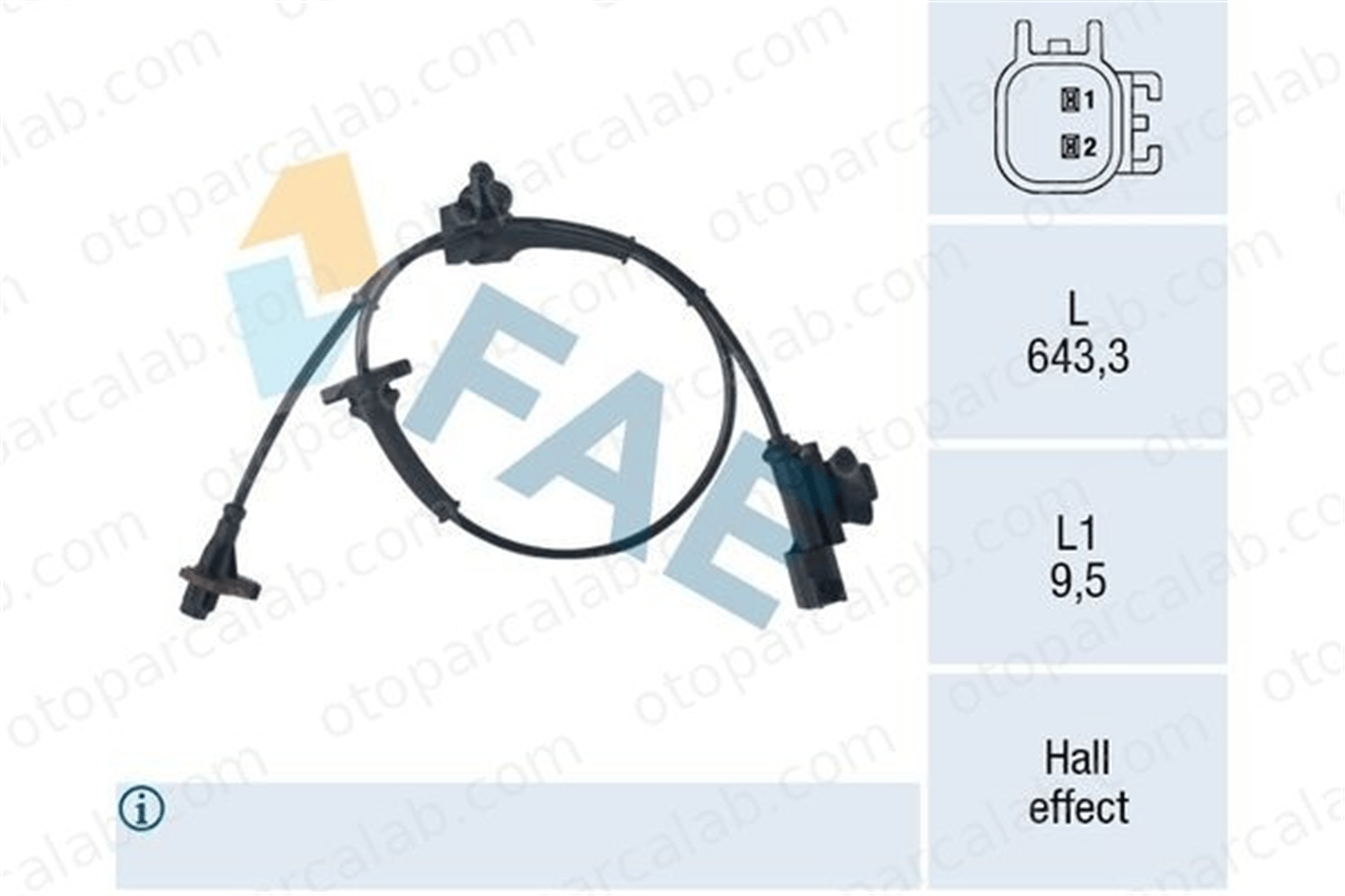 OEP H1BC2C190AD Abs Sensörü Arka Sağ veya Sol FORD FIESTA VII FIESTA VII Van H1BC2C190AD 2107202
