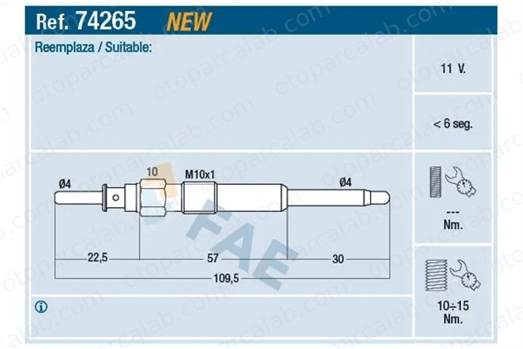 OPEL ORJINAL 93190433 Isıtma Bujisi FIAT GRANDE PUNTO STILO 93190433 55200817