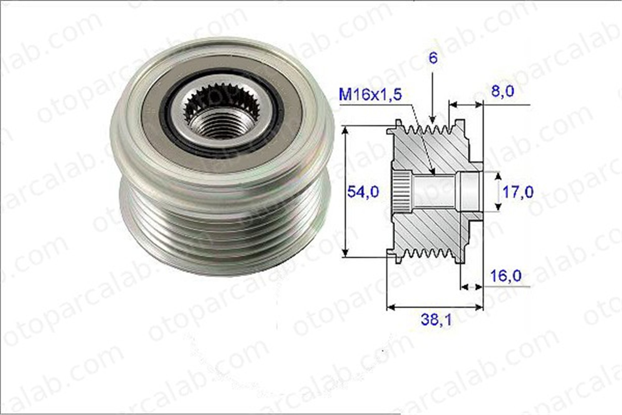 OPEL ORJINAL 93192631 Alternatör Kasnağı FIAT PANDA BMW 3 93192631 77362721