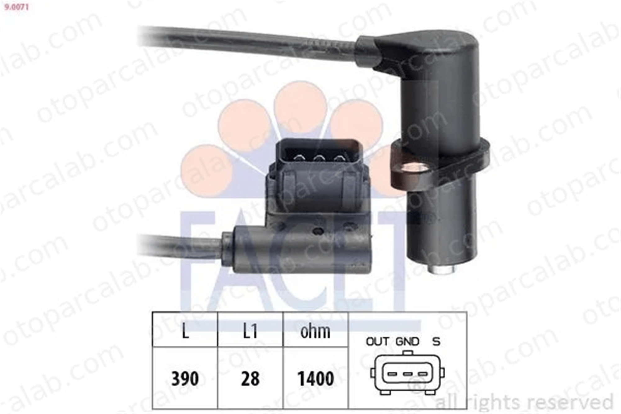 OPTIMAL 08-S002 Eksantrik Devir Sensörü BMW 5 5 Touring 12141726590 12141726519