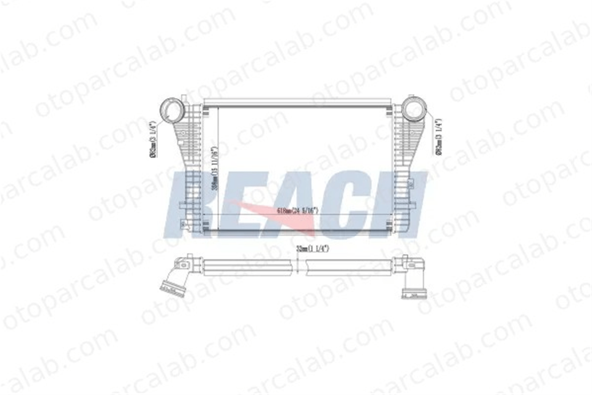 ORIS 1012-4835 Turbo Radyatörü ORİS 1012-4835 AUDI A3 A3 Sportback 1K0145803 1K0145803A