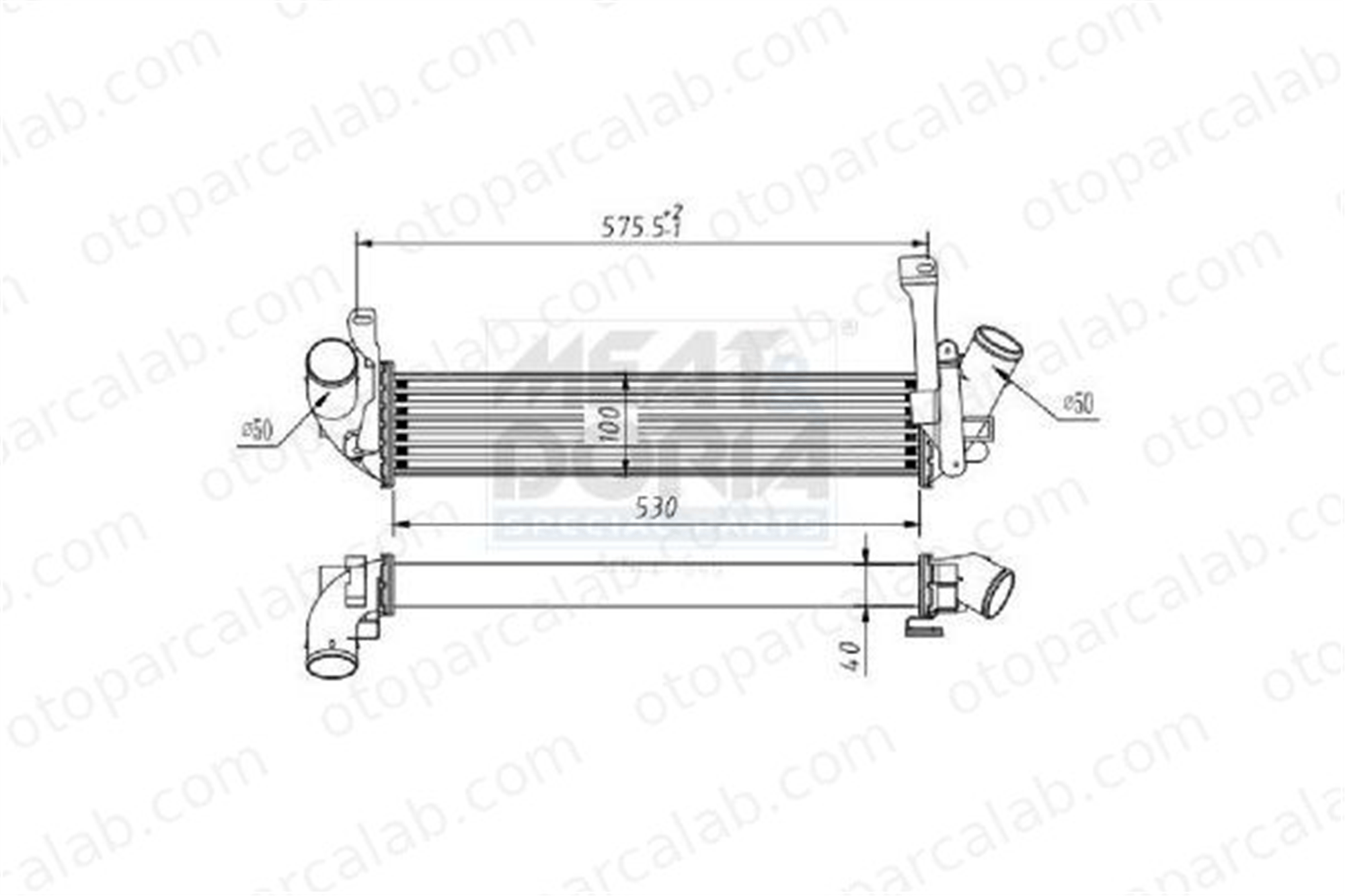 ORIS 1476-4835 Turbo Radyatörü ORİS 1476-4835 NISSAN KUBISTAR Panelvan/Van RENAULT KANGOO 8200221885 8200137653