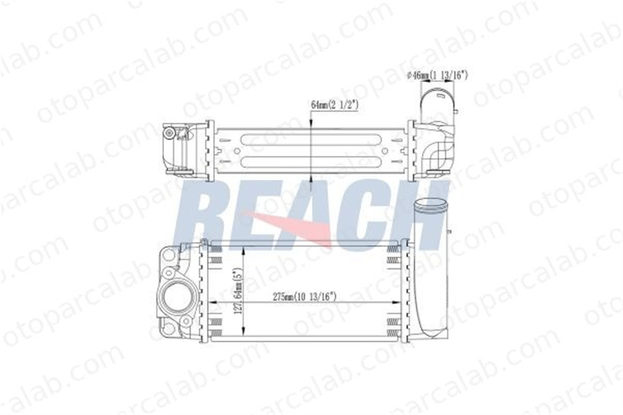 ORIS 204-4835 Turbo Radyatörü ORİS 204-4835 TOYOTA AURIS COROLLA Sedan 179000N040 179000N020
