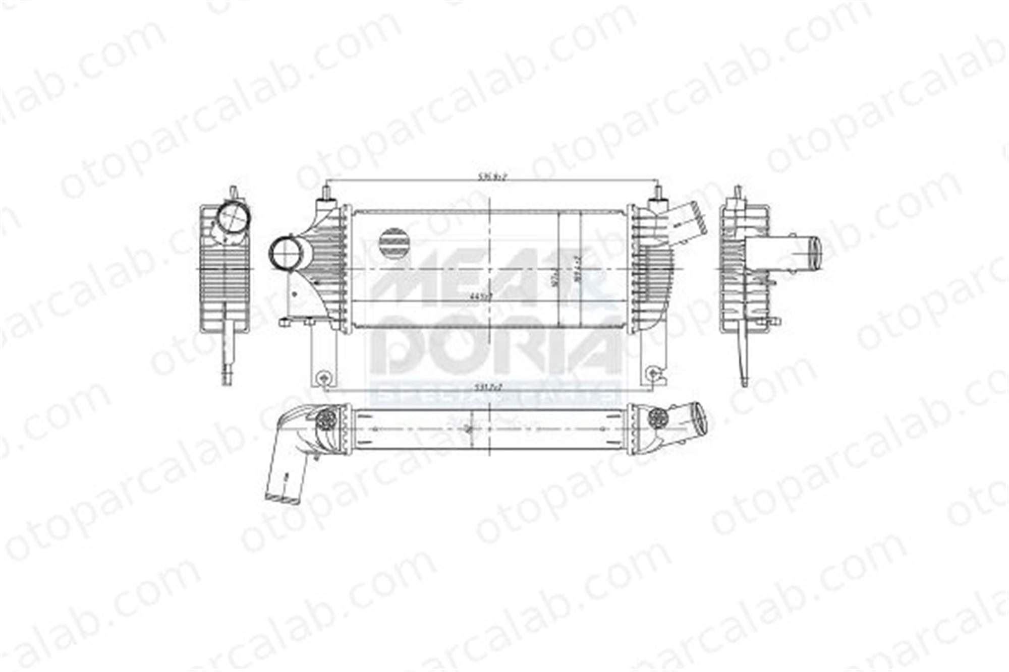 ORIS 295-4835 Turbo Radyatörü ORİS 295-4835 NISSAN NP300 NAVARA PATHFINDER III 14461EB360