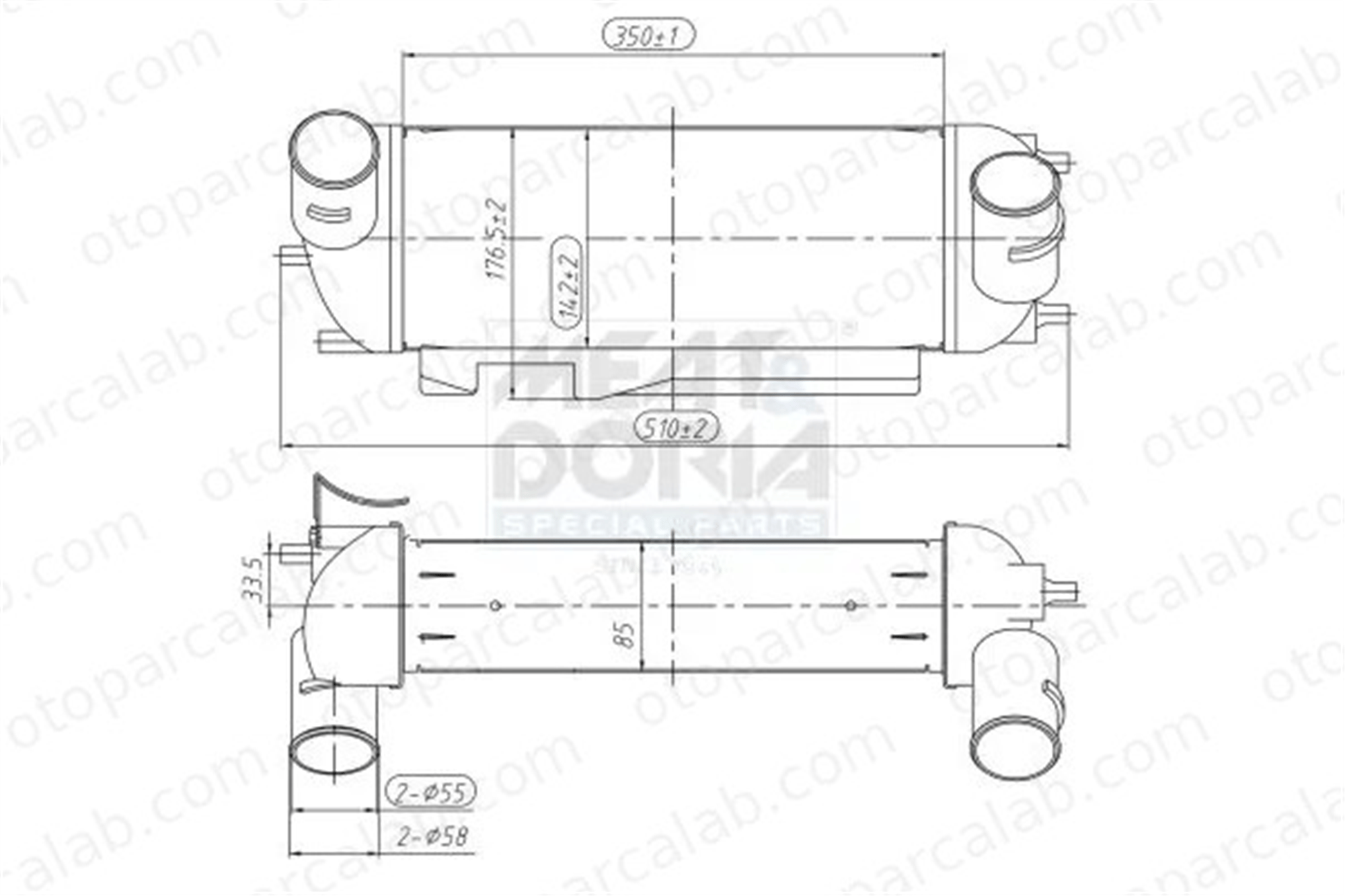 ORIS 698-4835 Turbo Radyatörü ORİS 698-4835 KIA SPORTAGE III HYUNDAI ix35 282712F450 282712F750