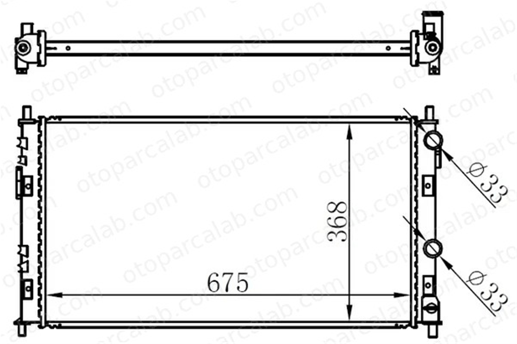 ORIS BGM095032 Su Radyatörü ORİS BGM095032 CHRYSLER SEBRING SEBRING Cabrio 5017619AA 5017620
