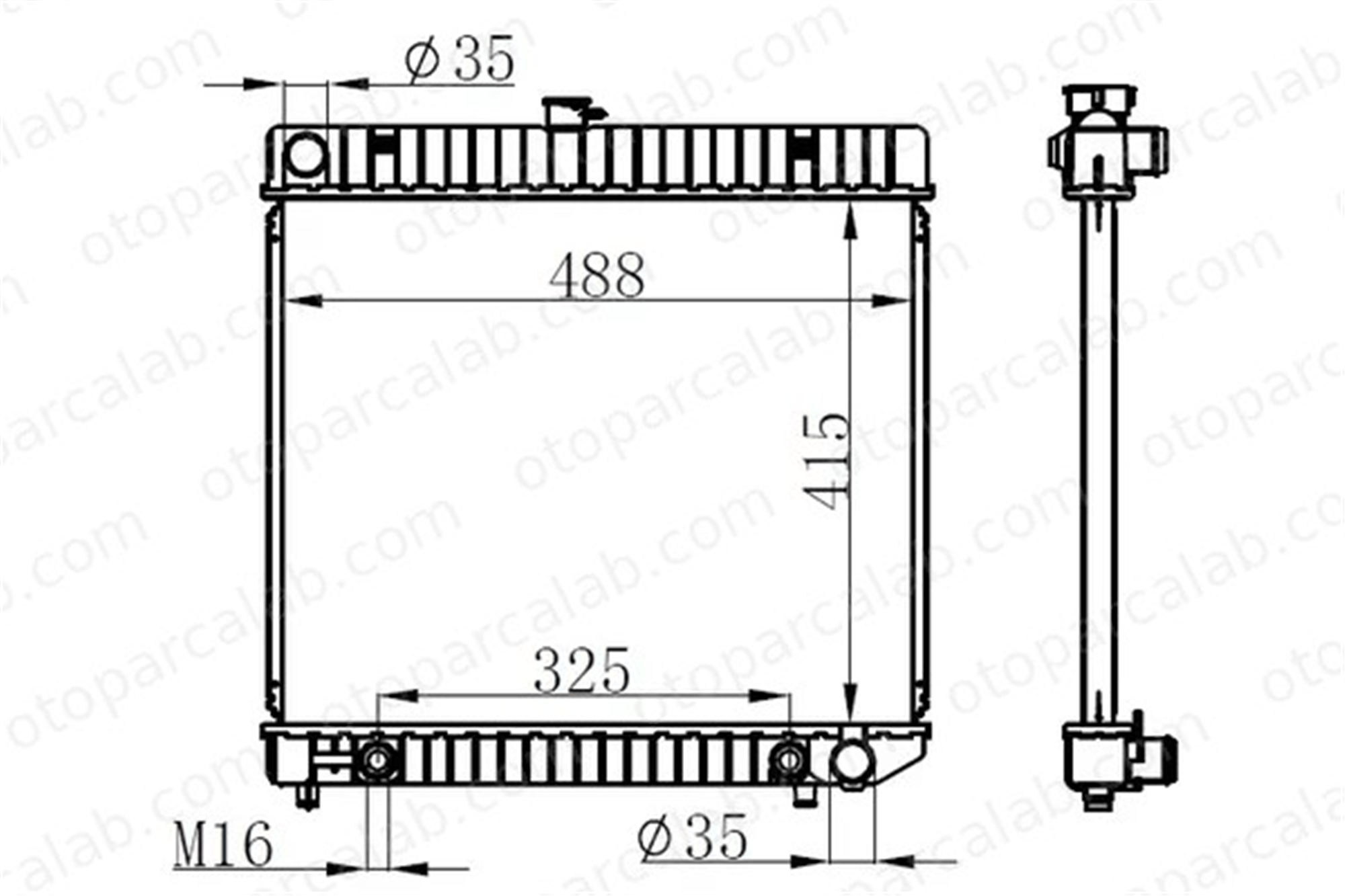 ORIS BME004032 Su Radyatörü ORİS BME004032 MERCEDES-BENZ 123 Sedan 123 T-Model A1235015601 A1235012901