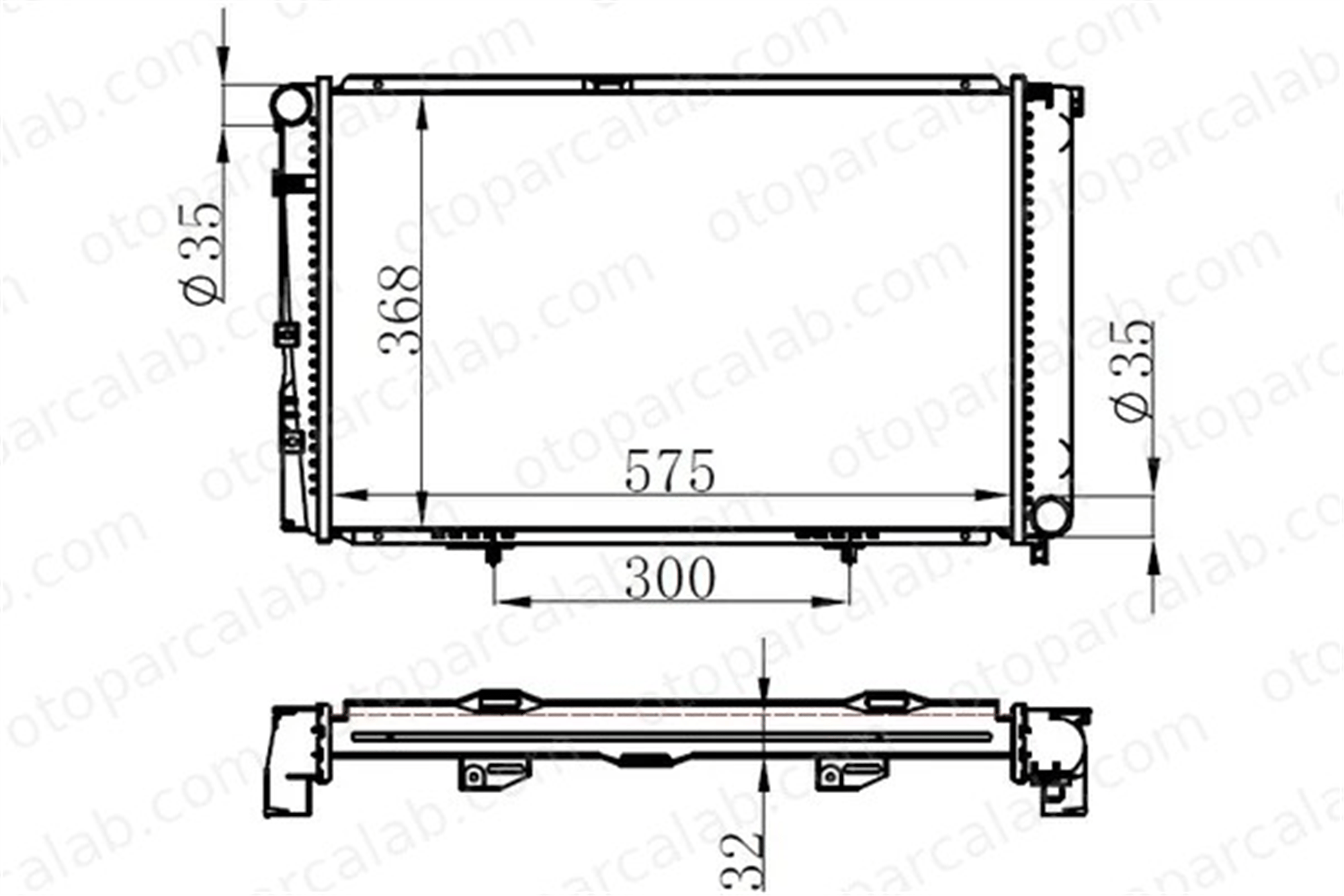 ORIS BME017032 Su Radyatörü ORİS BME017032 MERCEDES-BENZ 190 2015000803 2015001903