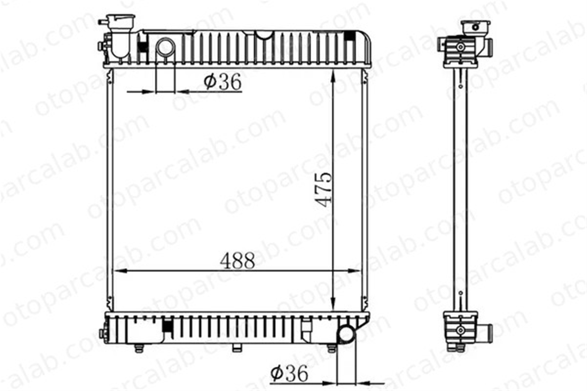 ORIS BME033032 Su Radyatörü ORİS BME033032 MERCEDES-BENZ T1 Panelvan/Van T1 Platform şasi 6015005503 6015008203