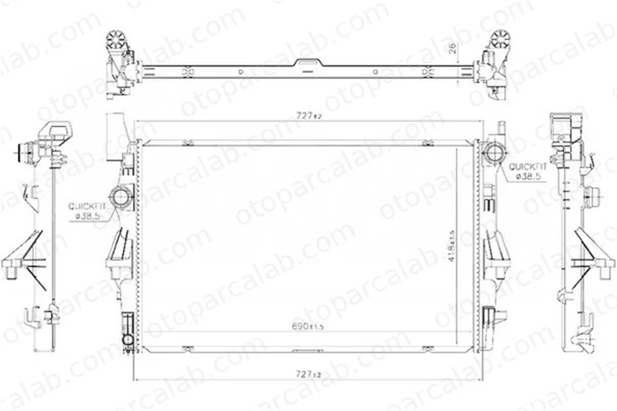 ORIS BME908026 Su Radyatörü ORİS BME908026 FORD FIESTA V FUSION 4S6H8005DA 1325831