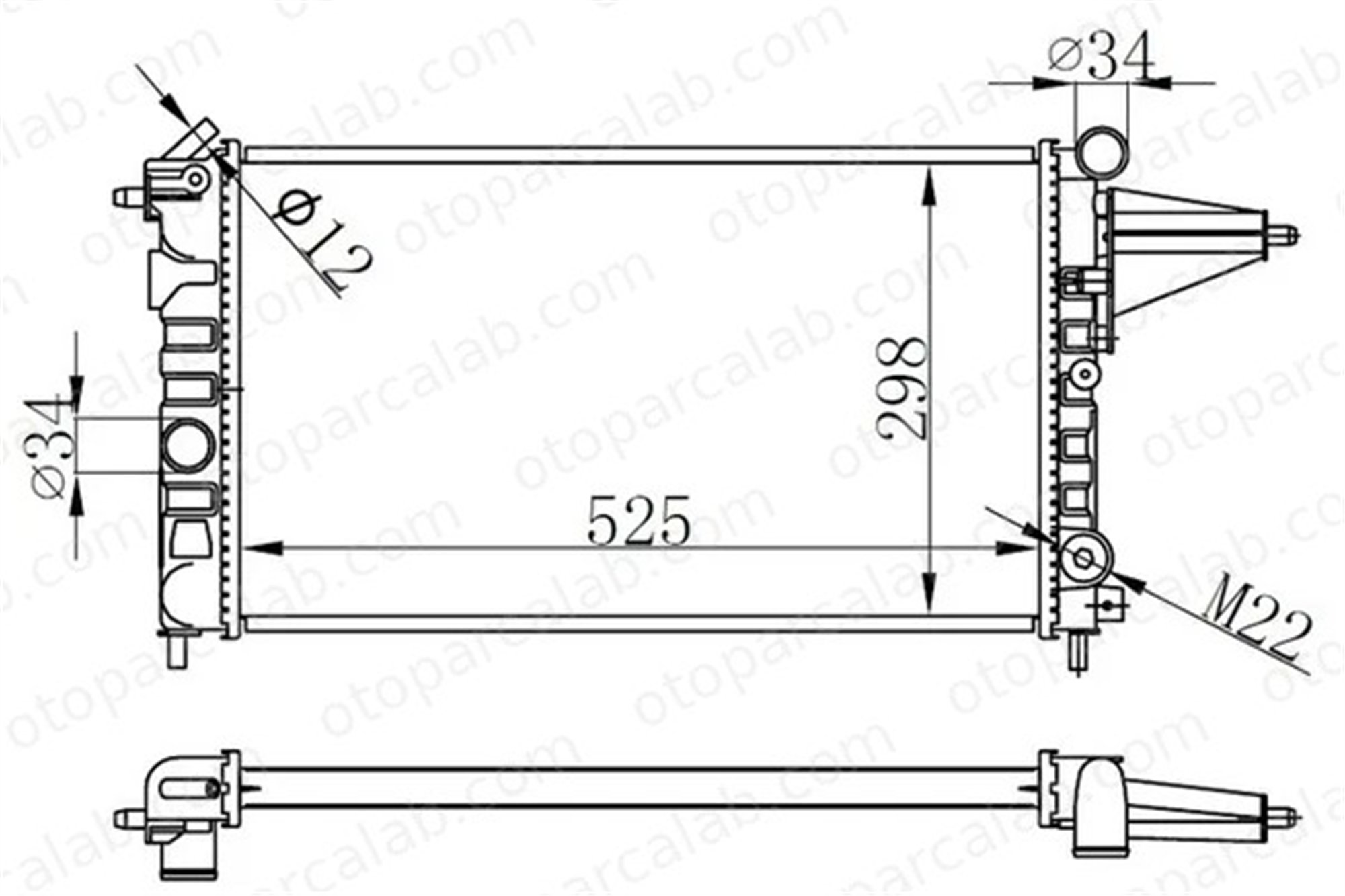 ORIS BOP128022 Su Radyatörü ORİS BOP128022 OPEL VECTRA A VECTRA A Hatchback 90264491 1300087