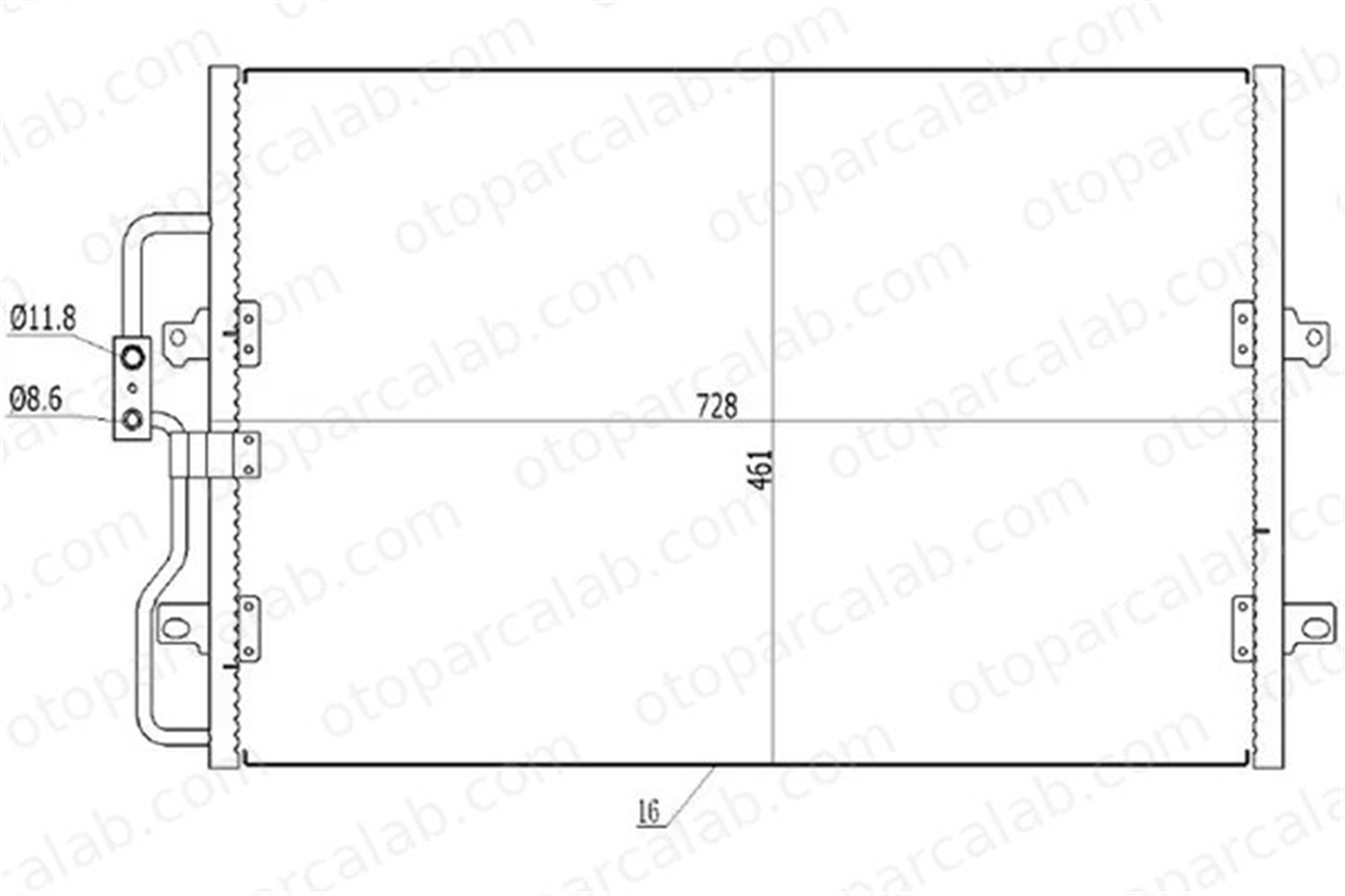 ORIS CCI558016 Klima Radyatörü ORİS CCI558016 CITROËN EVASION MPV JUMPY 6455Q3 1474080080