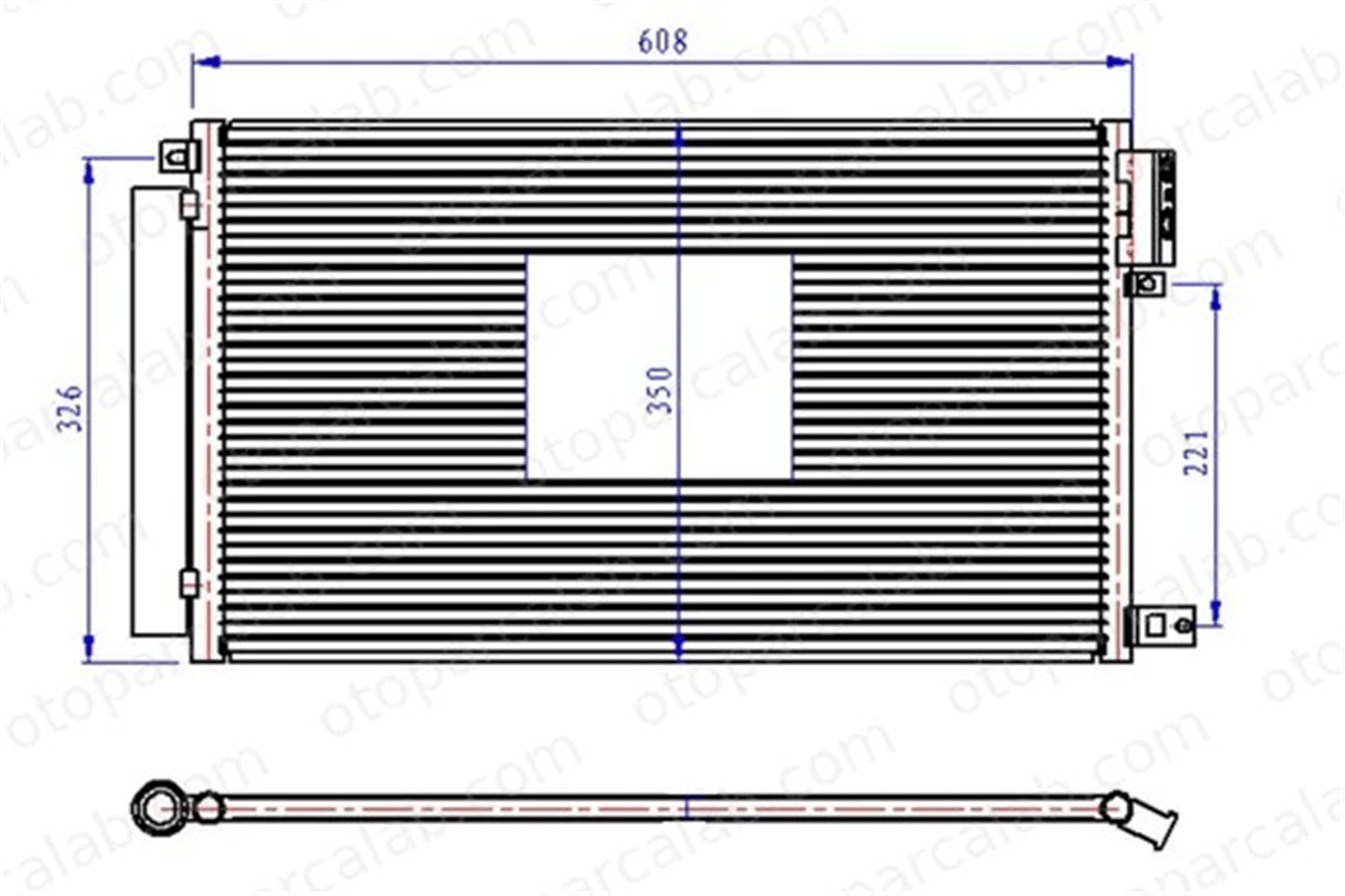 ORIS CFI105016 Klima Radyatörü ORİS CFI105016 ALFA ROMEO MITO FIAT DOBLO Cargo 50512105 1850227