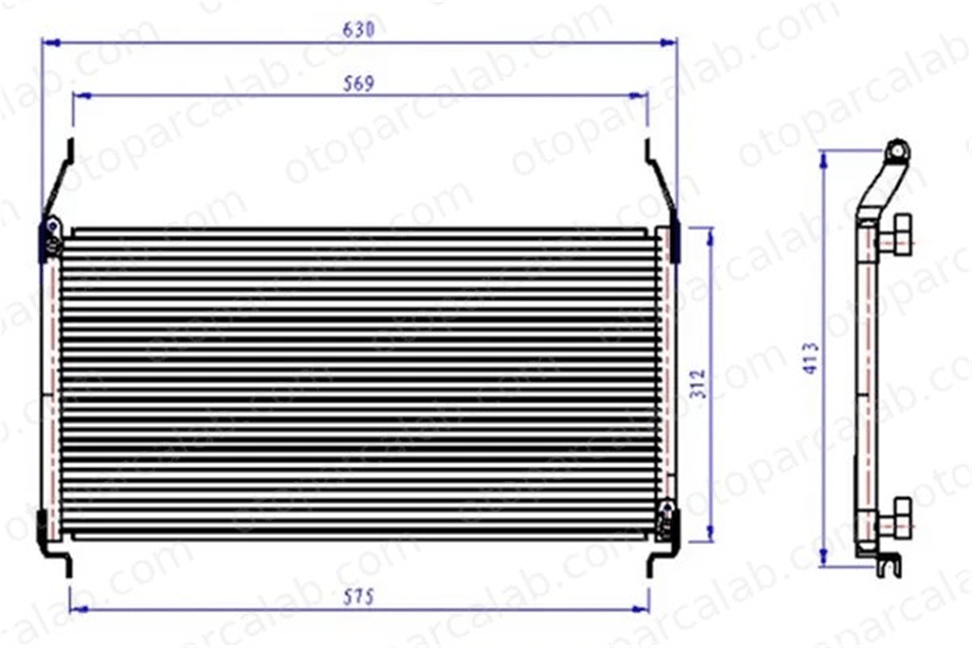 ORIS CFI281025 Klima Radyatörü ORİS CFI281025 FIAT BRAVO I BRAVA 7774281 7774261