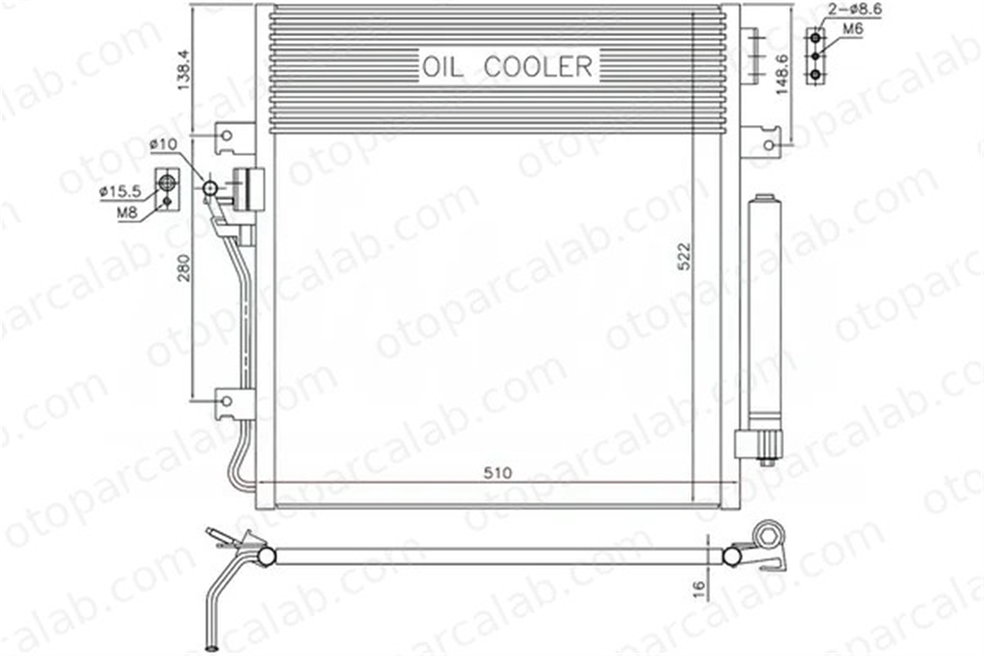 ORIS CGM495018 Klima Radyatörü ORİS CGM495018 DODGE NITRO JEEP CHEROKEE 68003971AA 68003971AB