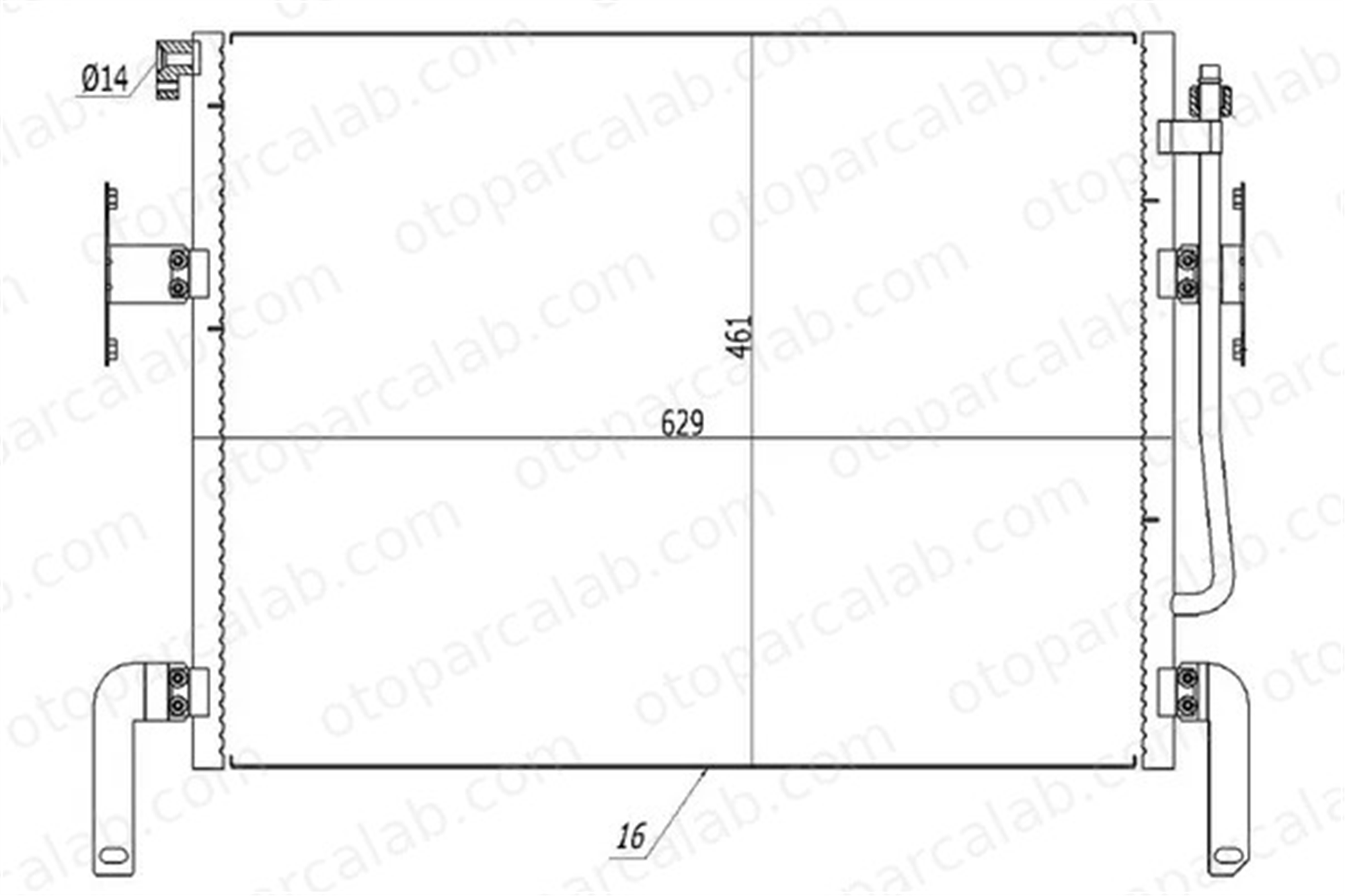 ORIS CRN003016 Klima Radyatörü ORİS CRN003016 RENAULT TRUCKS MIDLINER PREMIUM 2 5010315281 5010230214