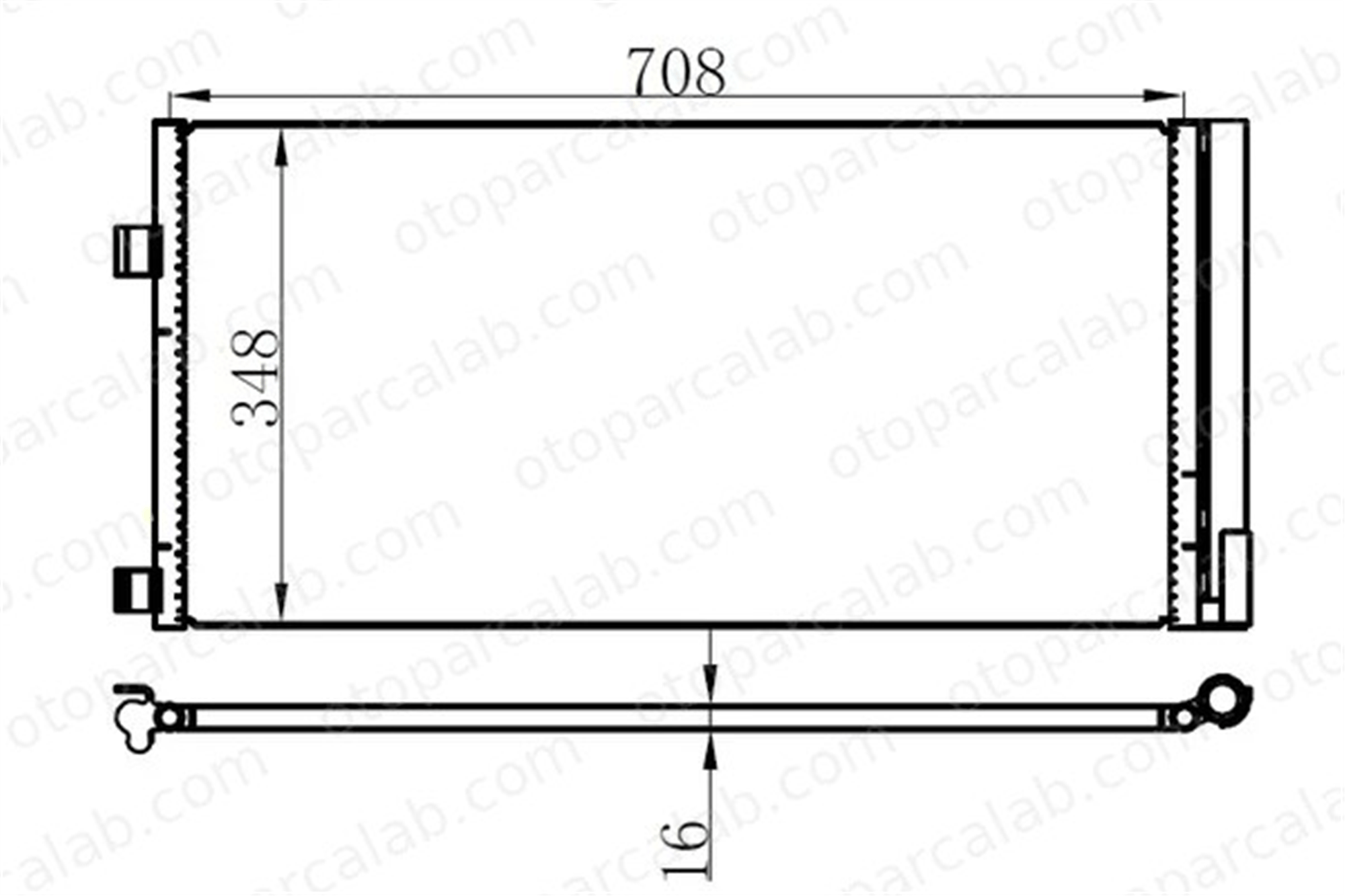 ORIS CRN685016 Klima Radyatörü ORİS CRN685016 RENAULT LAGUNA III LAGUNA III Grandtour 921000002R 921100002R