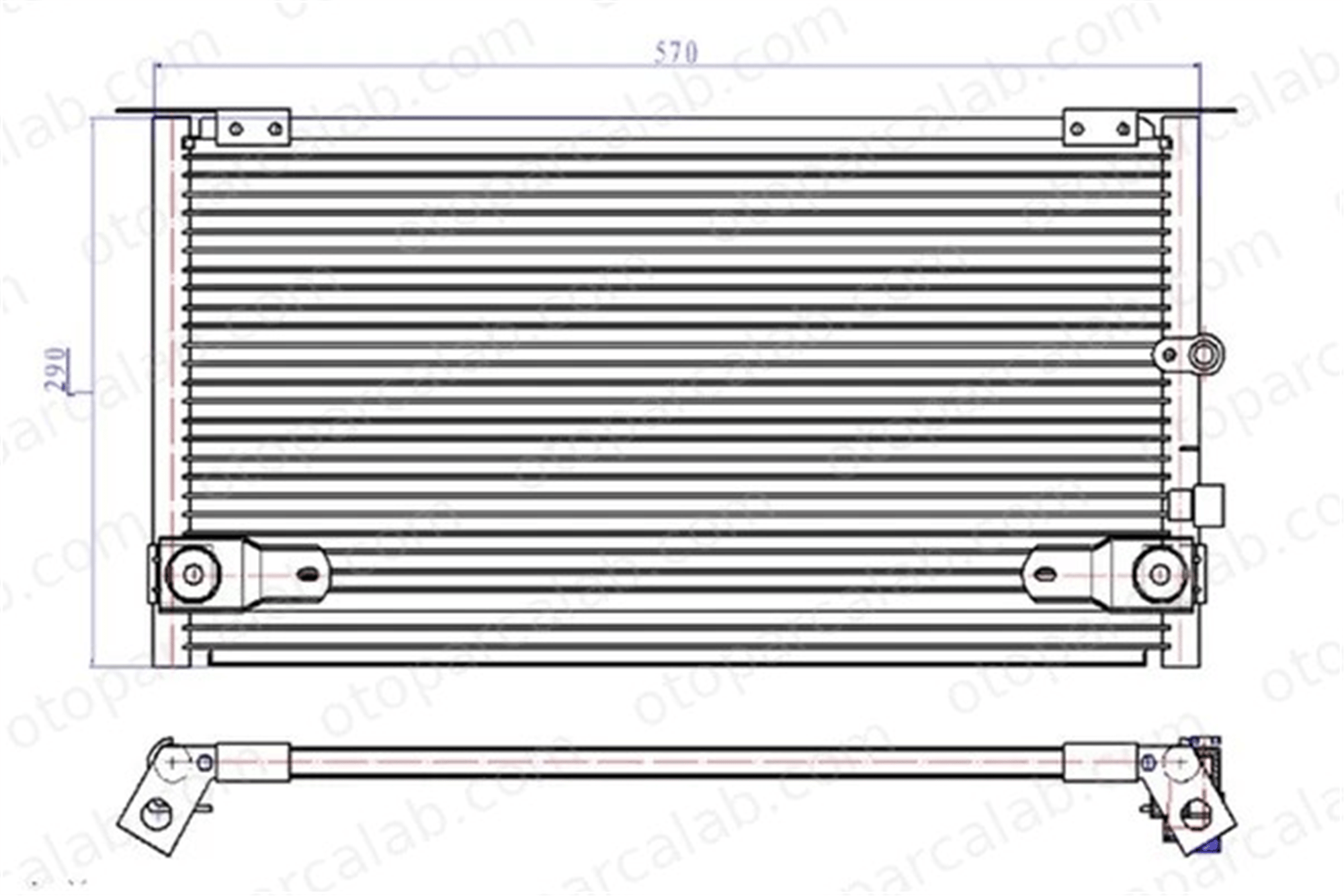 ORIS CTO352016 Klima Radyatörü ORİS CTO352016 TOYOTA HILUX VI Pick-up 8846035280 8846035340