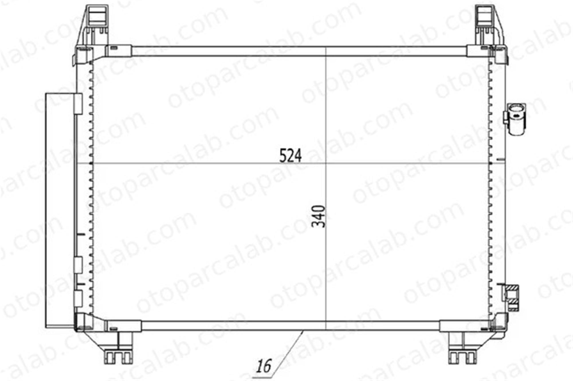 ORIS CTO656016 Klima Radyatörü ORİS CTO656016 TOYOTA YARIS 884600D060 884600D210
