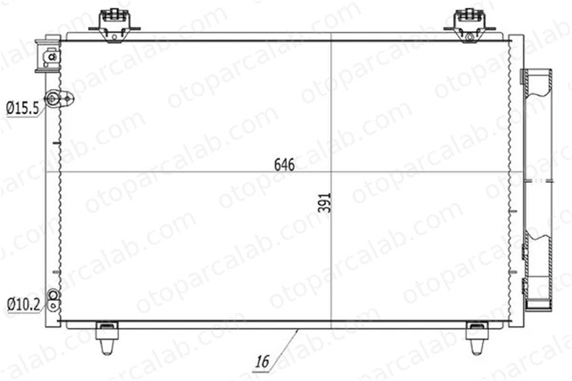 ORIS CTO675016 Klima Radyatörü ORİS CTO675016 TOYOTA COROLLA Verso 884500F110