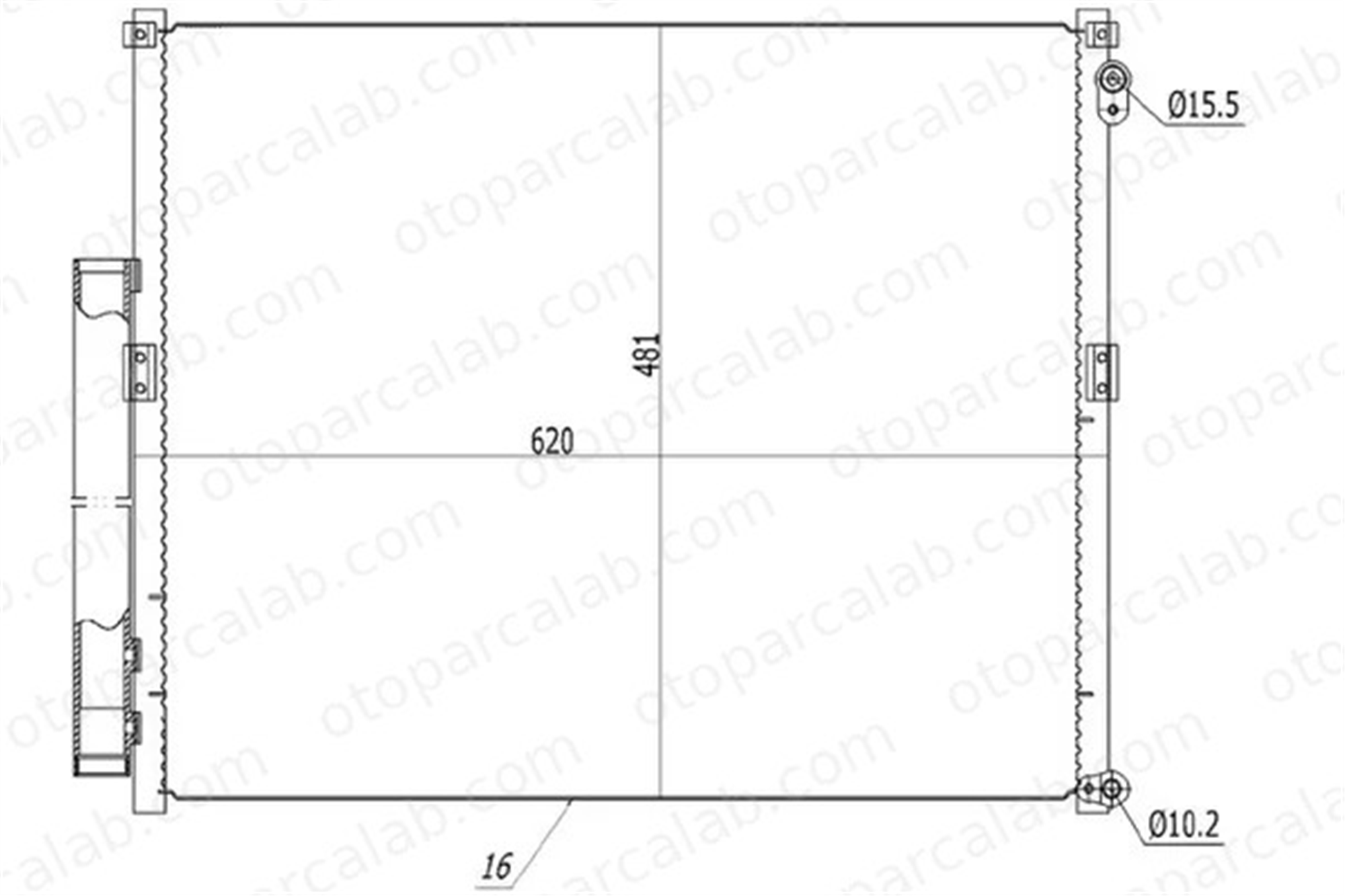 ORIS CTO811016 Klima Radyatörü ORİS CTO811016 TOYOTA LAND CRUISER PRADO 8846135150 8846135160