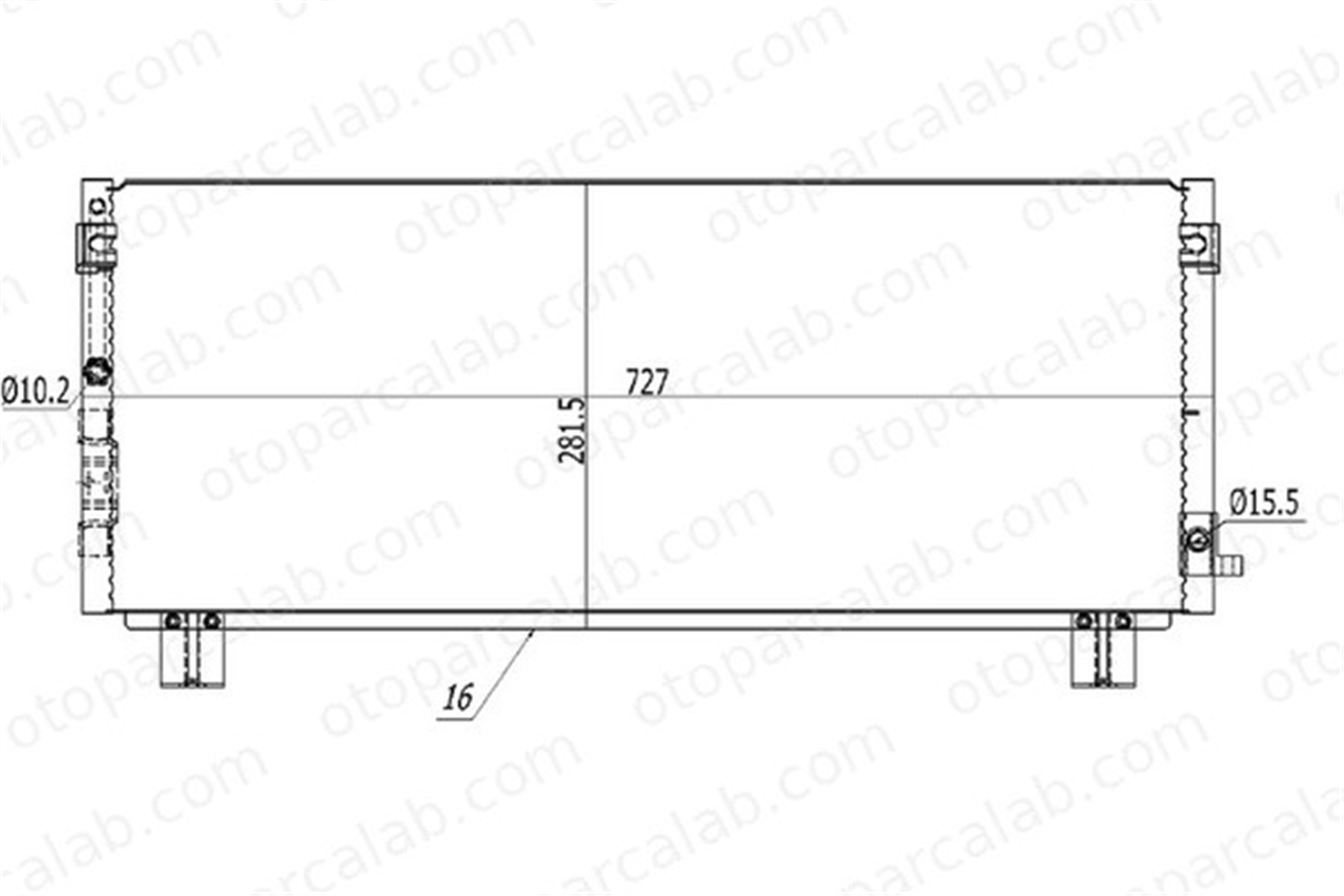 ORIS CTO821016 Klima Radyatörü ORİS CTO821016 TOYOTA COROLLA COROLLA Compact 8846002050