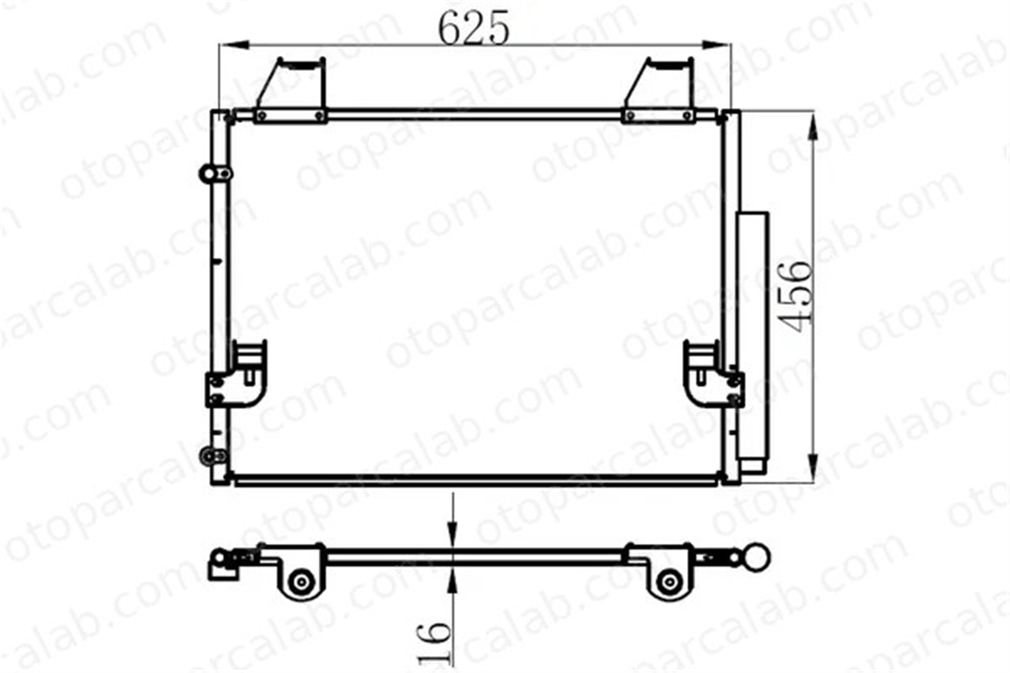 ORIS CTO846016 Klima Radyatörü ORİS CTO846016 TOYOTA HILUX VII Pick-up 884600K010 884600K080