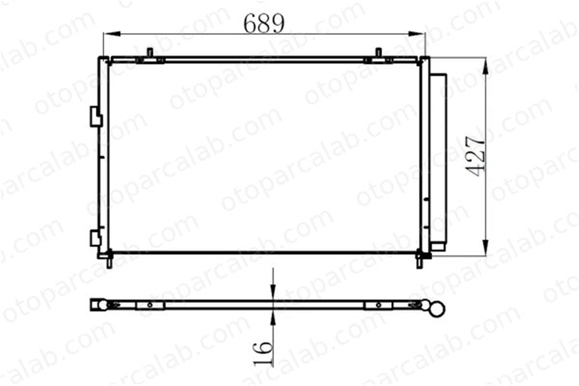 ORIS CTO851016 Klima Radyatörü ORİS CTO851016 TOYOTA RAV 4 IV RAV 4 IV VAN 8846042110 884600R030