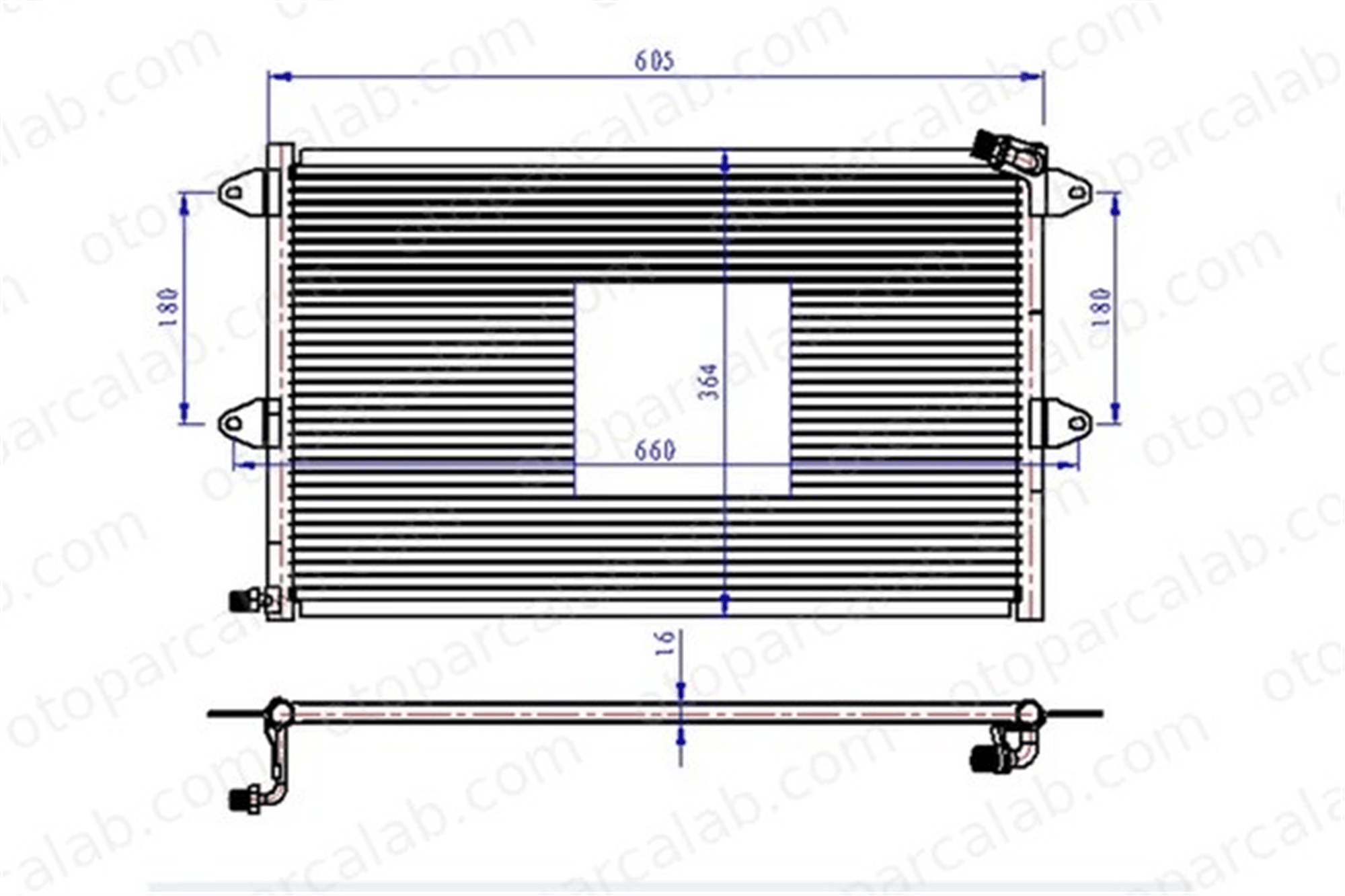 ORIS CVW843016 Klima Radyatörü ORİS CVW843016 SEAT IBIZA II CORDOBA 6K0820413 6K0820413A
