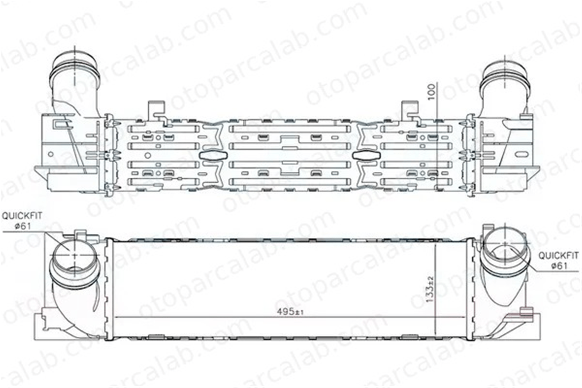 ORIS IBM506100 Turbo Radyatörü ORİS IBM506100 BMW 1 3 17517618809 17517600531