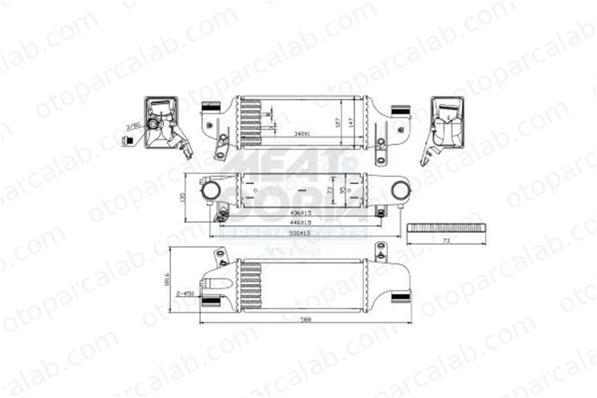 ORIS IFR004073 Turbo Radyatörü ORİS IFR004073 FORD FOCUS I FOCUS I Kombi van 1227171 XS4Q9L440CA