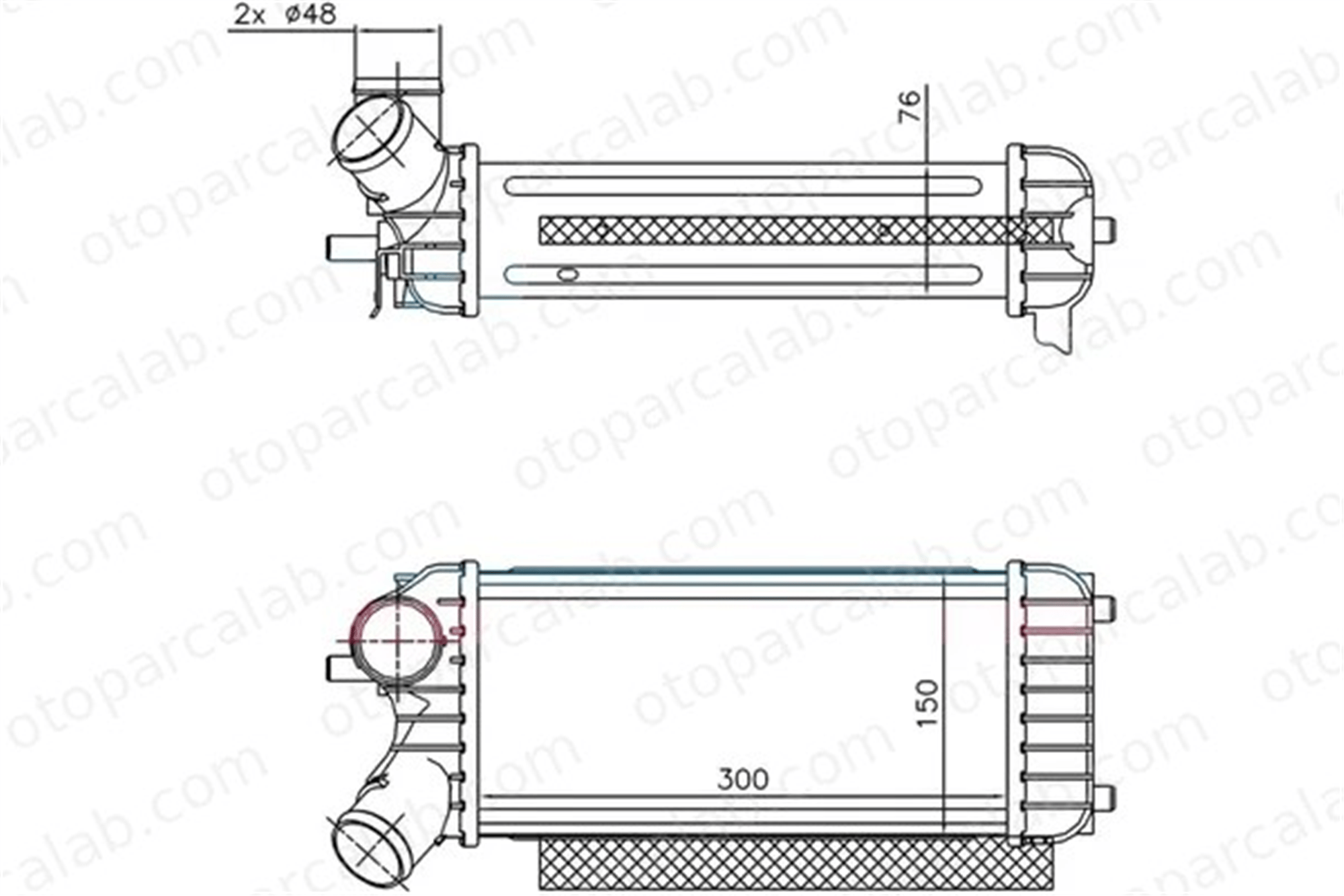 ORIS IFR508076 Turbo Radyatörü ORİS IFR508076 FORD C-MAX II GRAND C-MAX 8V619L440CE 8V619L440CC